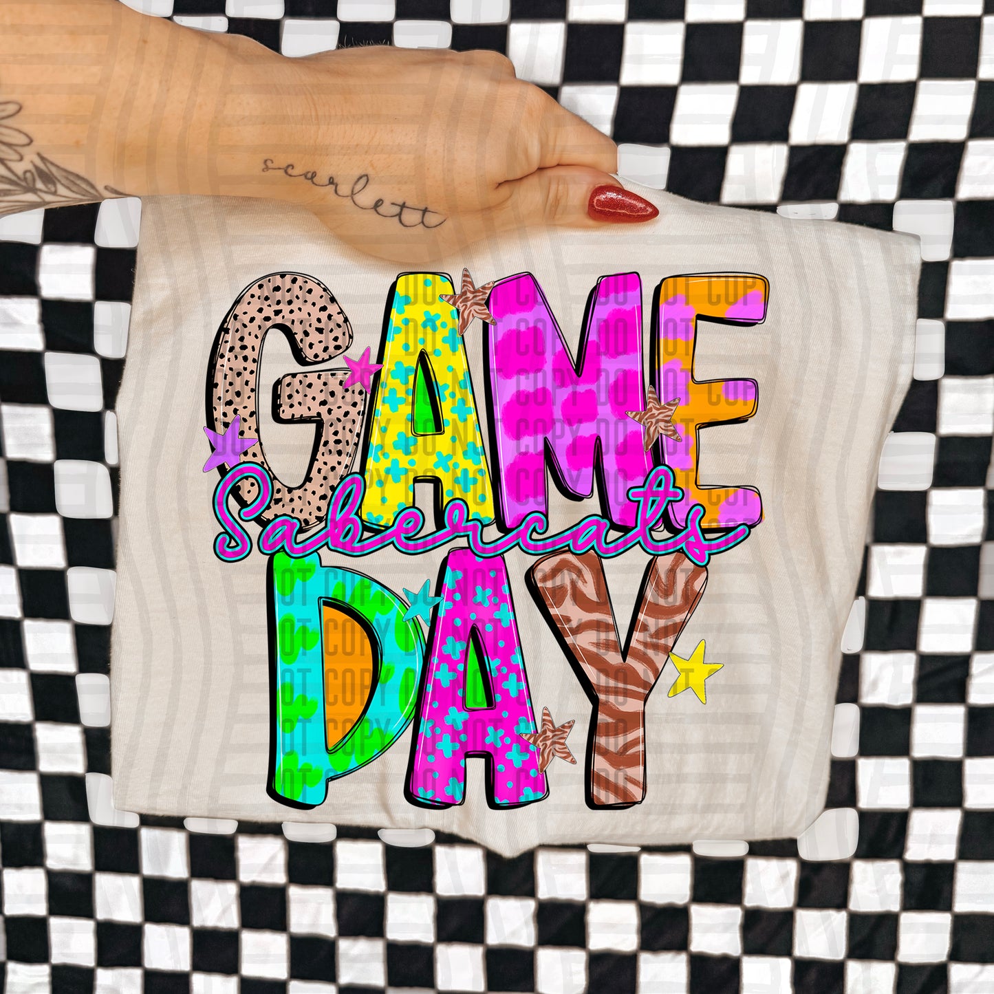 Funky Mix Up Game Day Custom + Dropdown  - 300 dpi Digital Download
