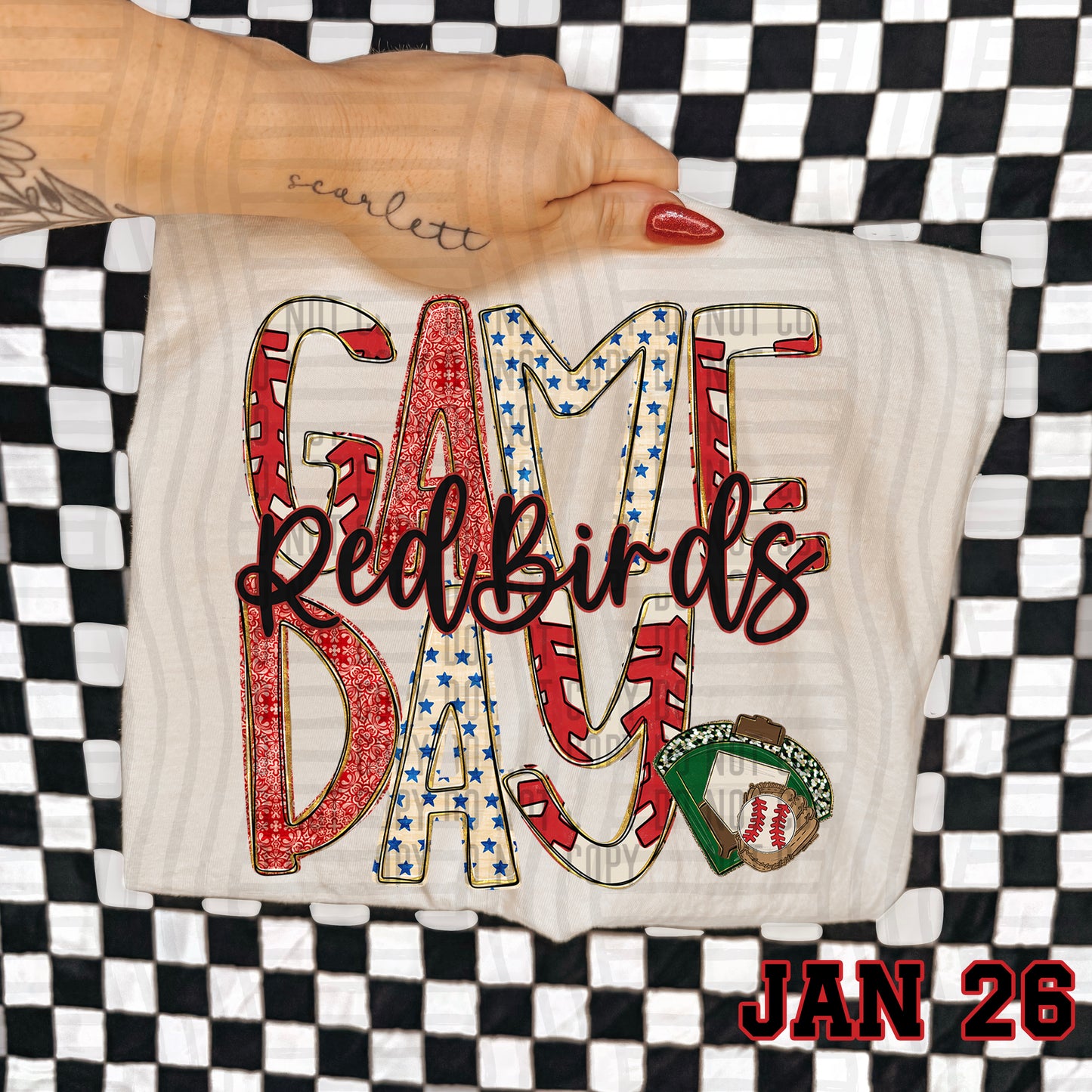 Game Day BASEBALL- Custom + DROPDOWN - 300 DPI digital download