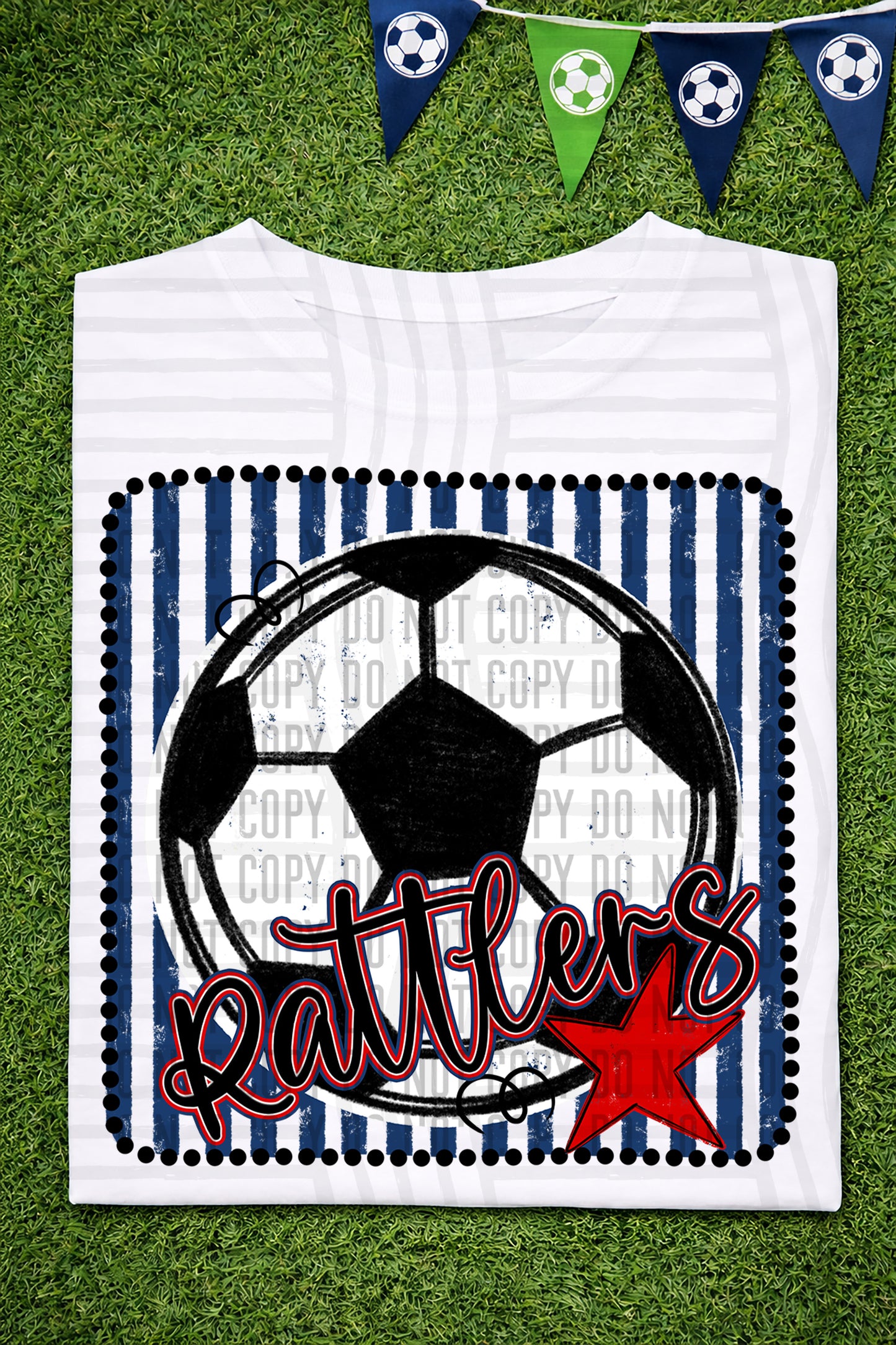 Soccer RWB Framed -  Custom + DROPDOWN - 300 DPI digital download