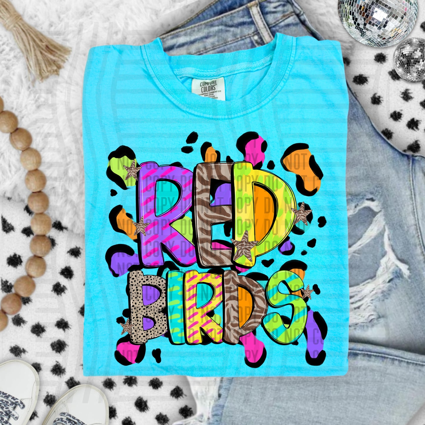 Funky Mix-Up Leopard Spot Mascots - Custom + Dropdown - 300 dpi Digital Download