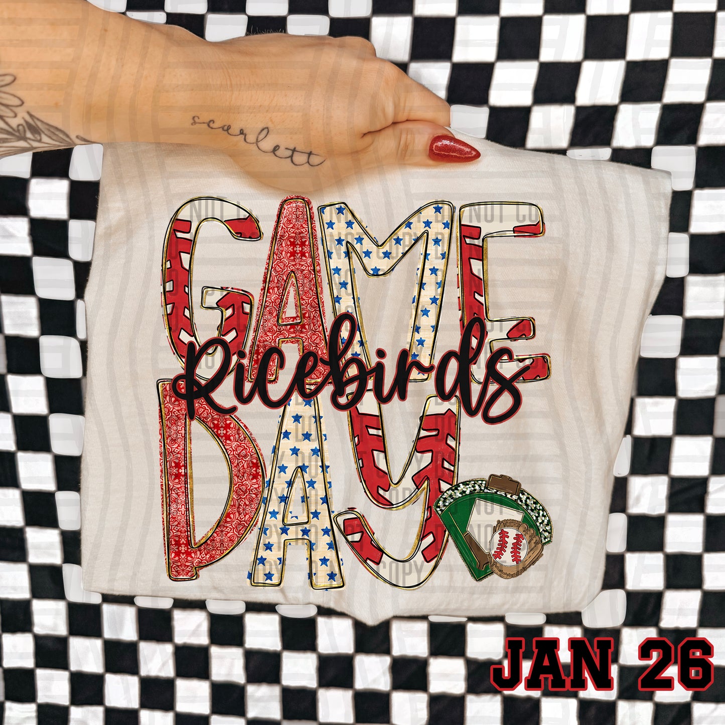 Game Day BASEBALL- Custom + DROPDOWN - 300 DPI digital download