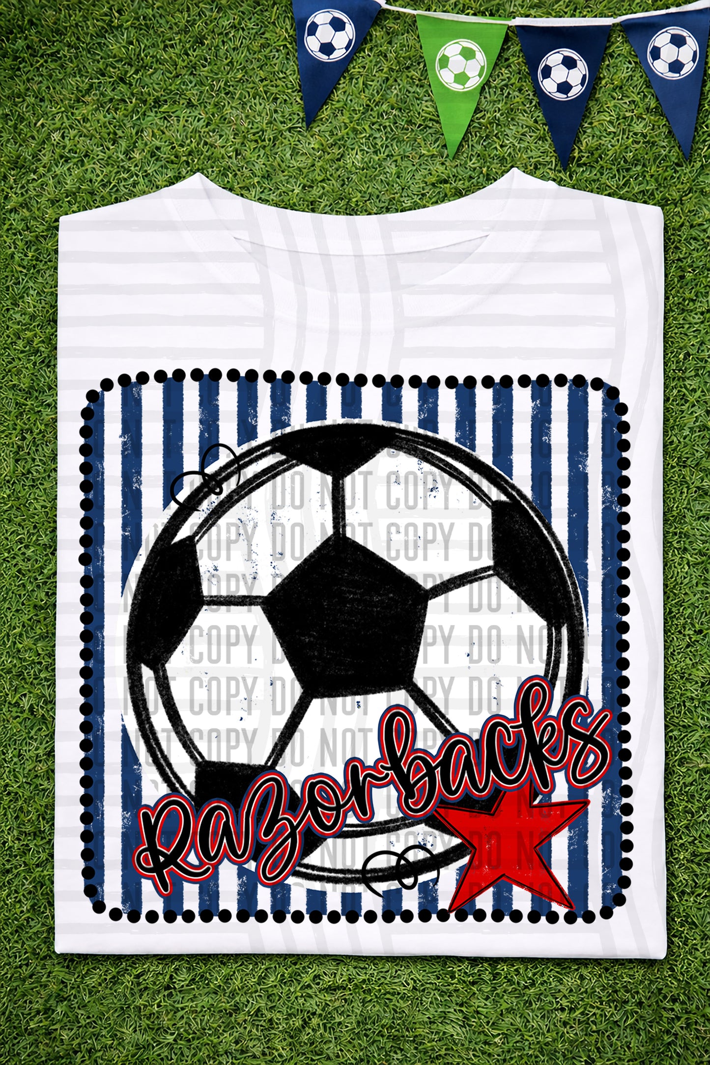Soccer RWB Framed -  Custom + DROPDOWN - 300 DPI digital download