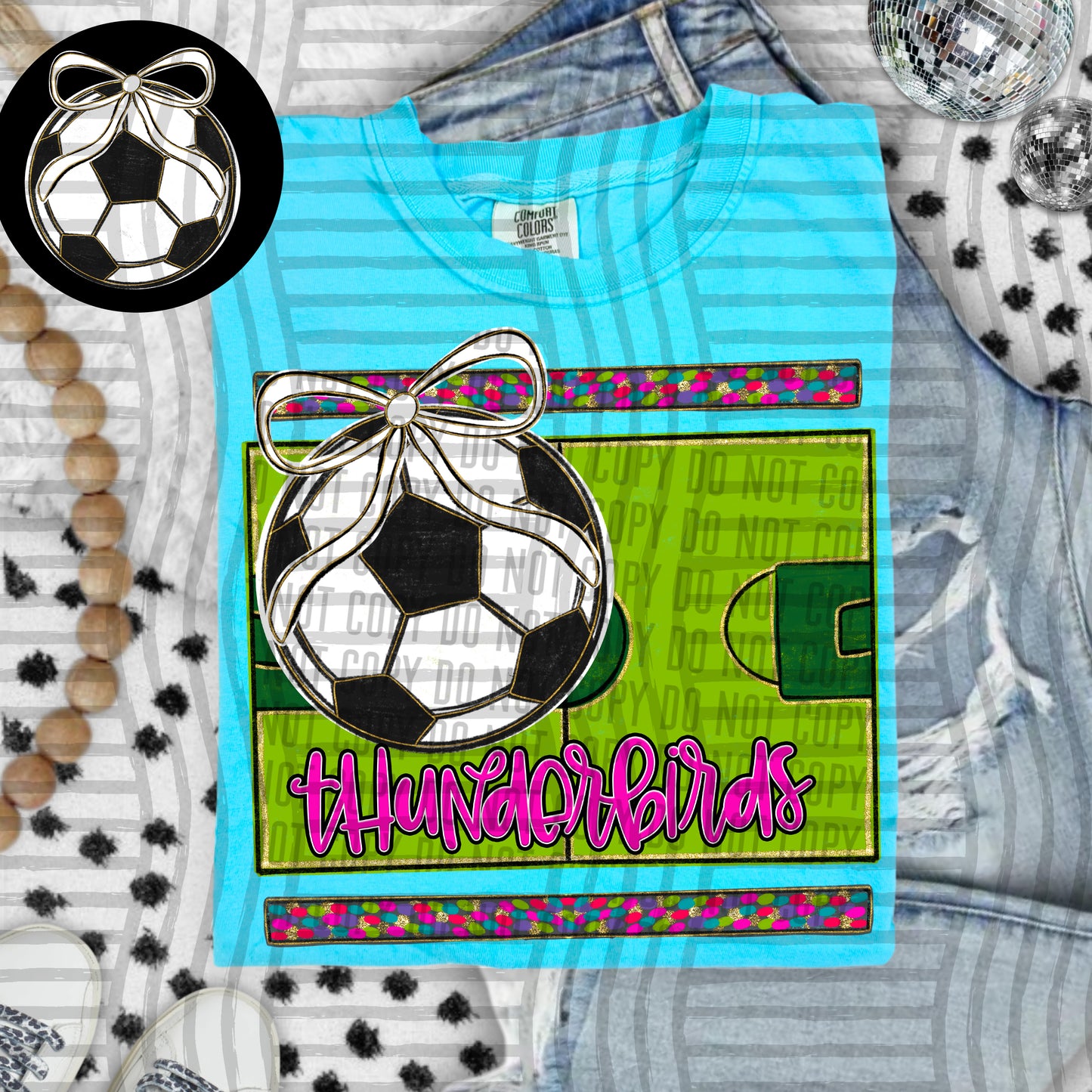 Preppy Soccer Field -optional pocket + Custom + Dropdown - 300 dpi Digital Download