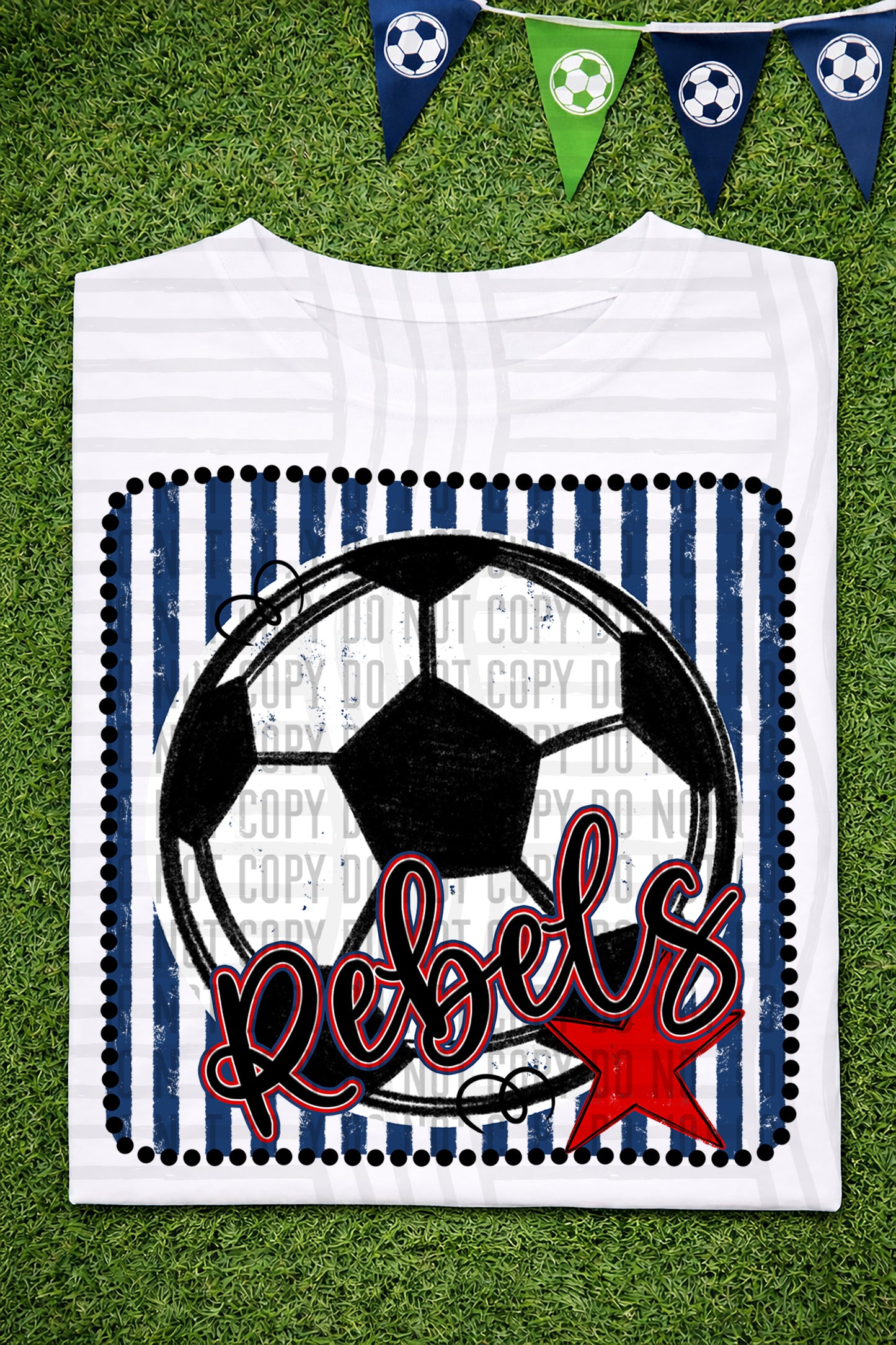 Soccer RWB Framed -  Custom + DROPDOWN - 300 DPI digital download