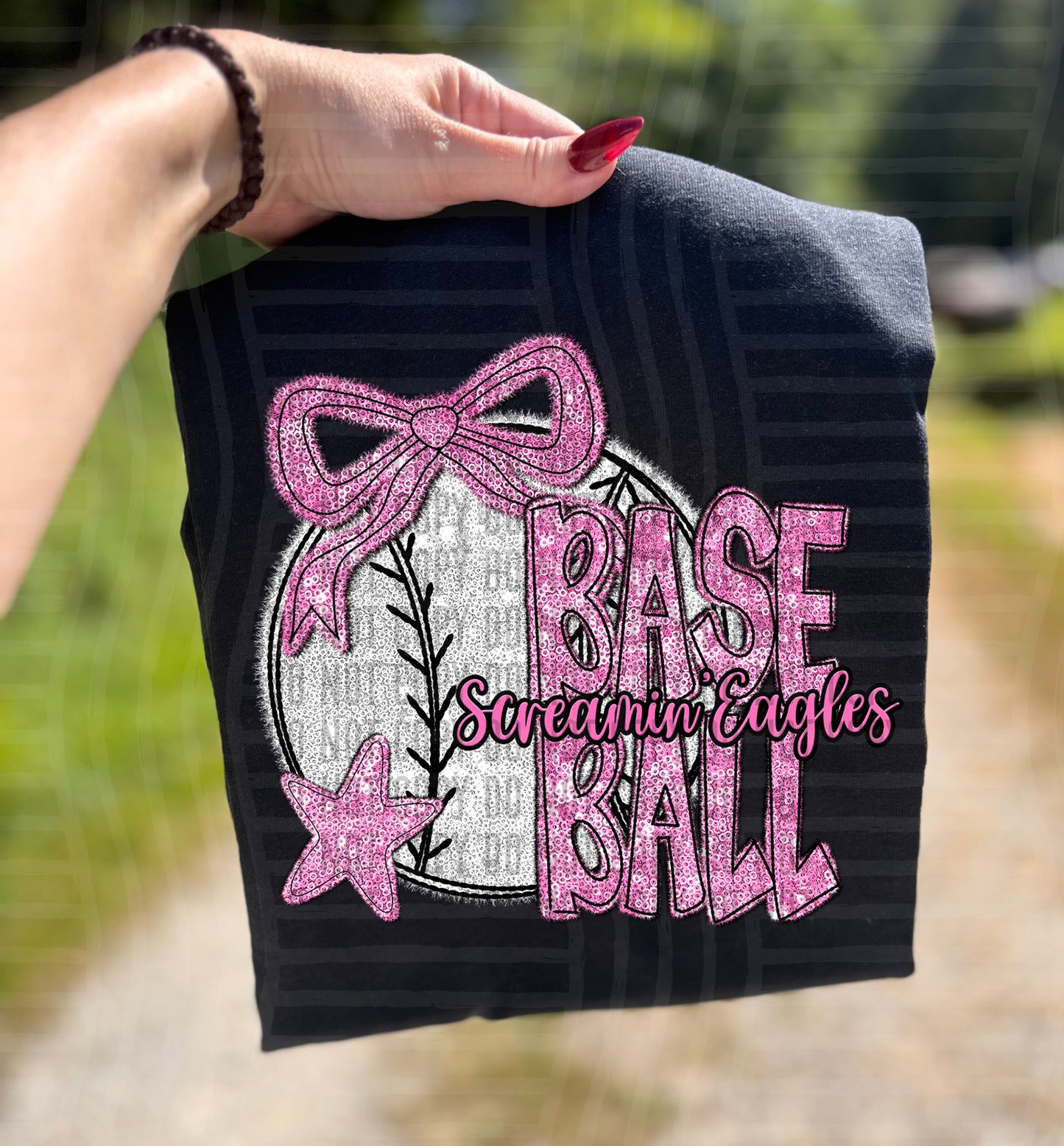 Baseball Mascots - Faux Sequin - Custom + Dropdown - 300 dpi Digital Download