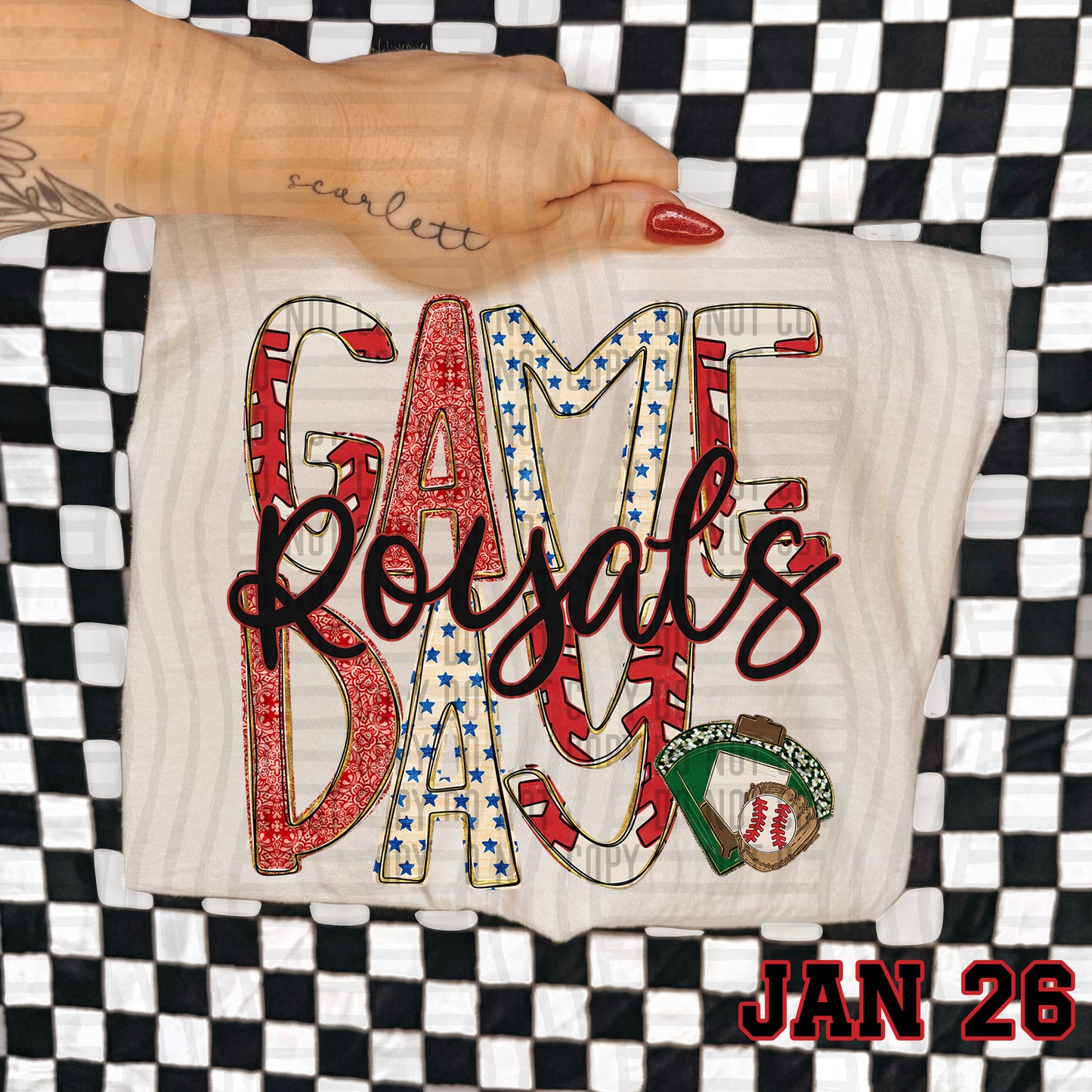 Game Day BASEBALL- Custom + DROPDOWN - 300 DPI digital download