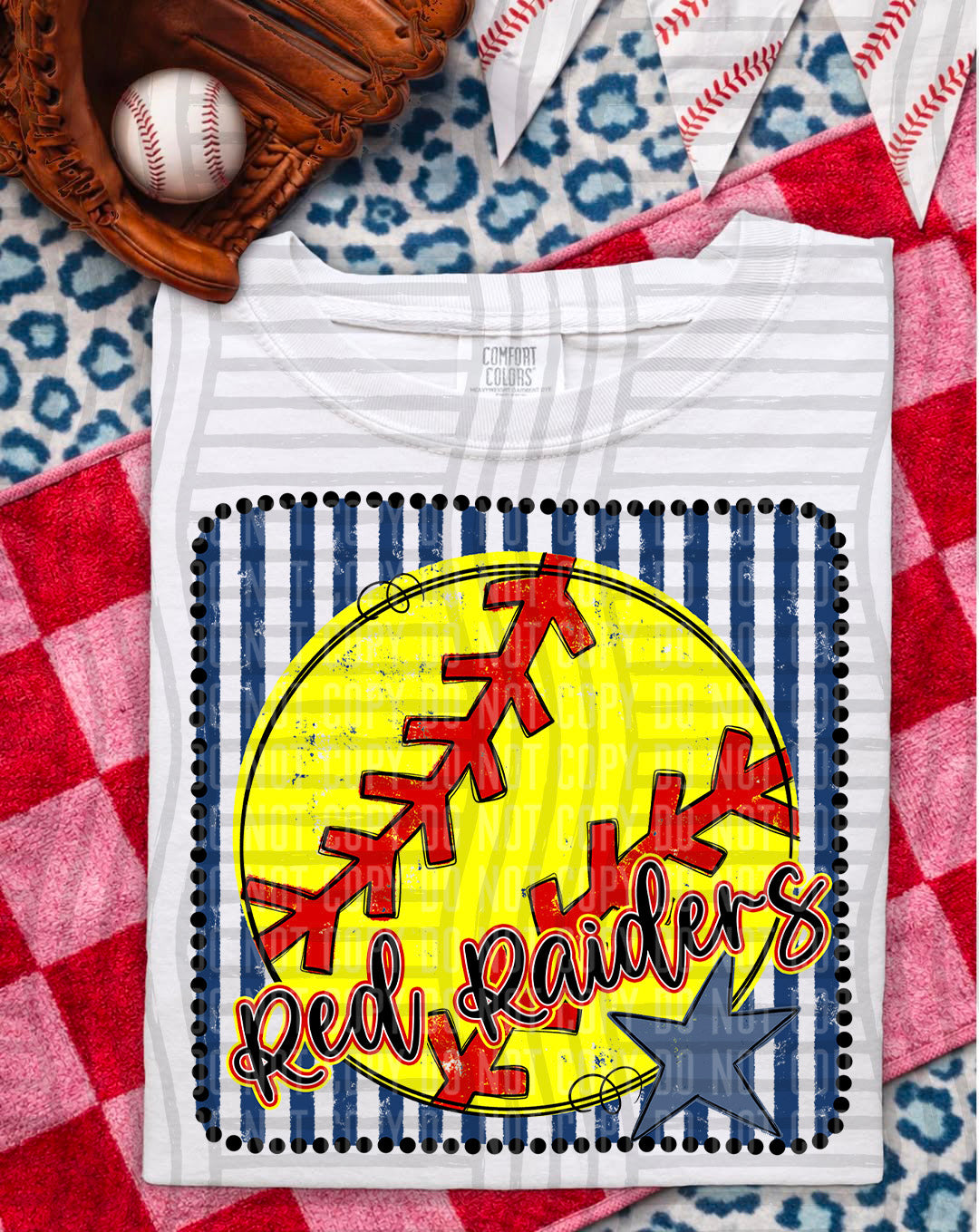Softball RWB Framed  Script Text-  Custom + DROPDOWN - 300 DPI digital download