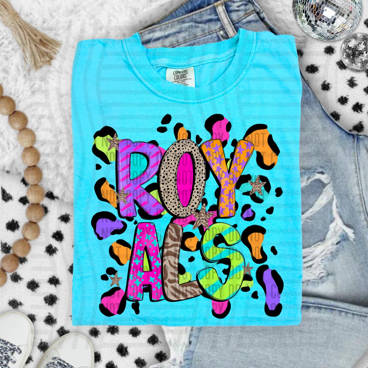 Funky Mix-Up Leopard Spot Mascots - Custom + Dropdown - 300 dpi Digital Download