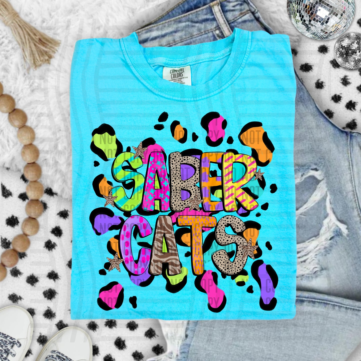 Funky Mix-Up Leopard Spot Mascots - Custom + Dropdown - 300 dpi Digital Download