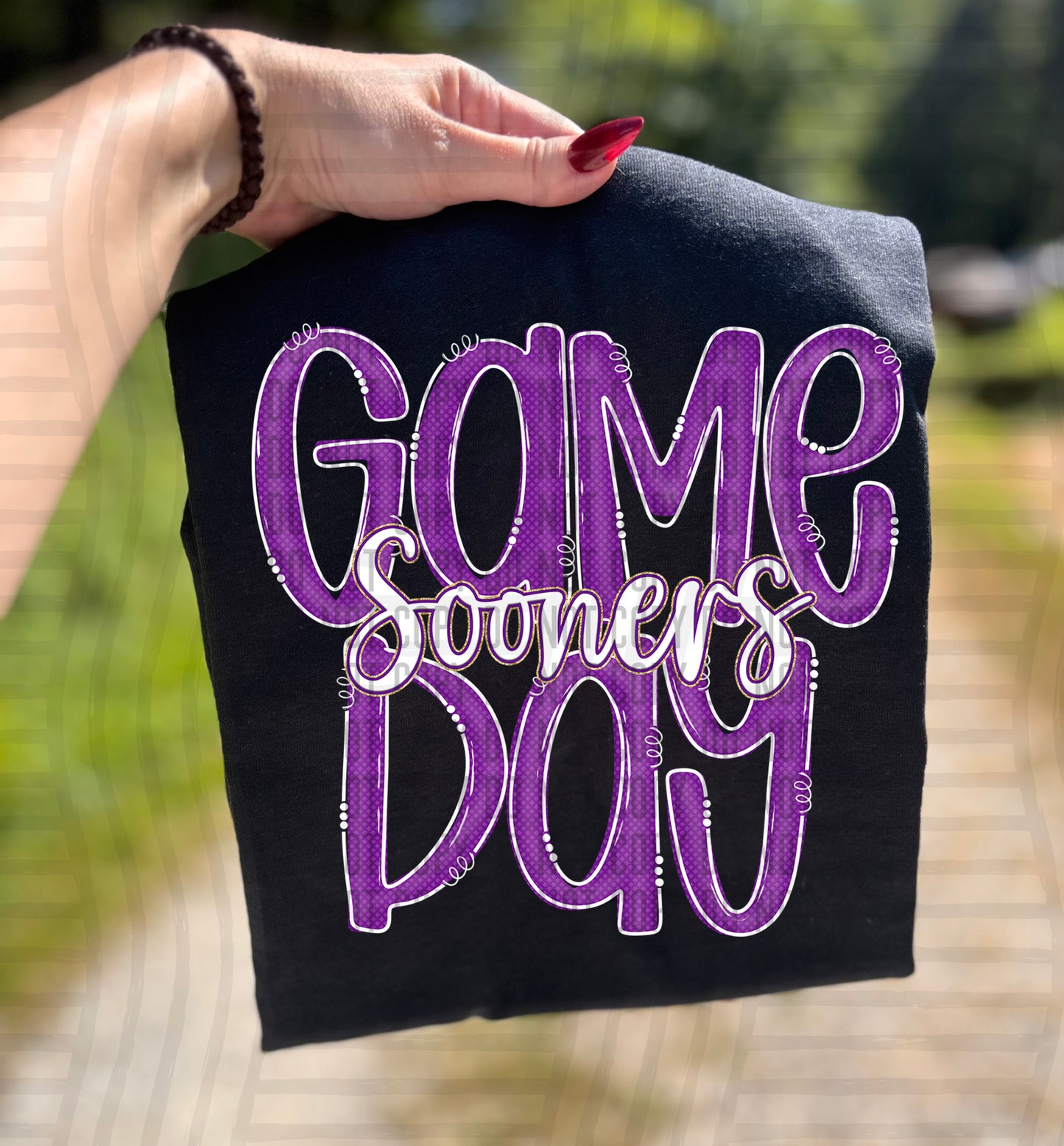 Purple - GAME DAY Doodles - 300 dpi Digital Download