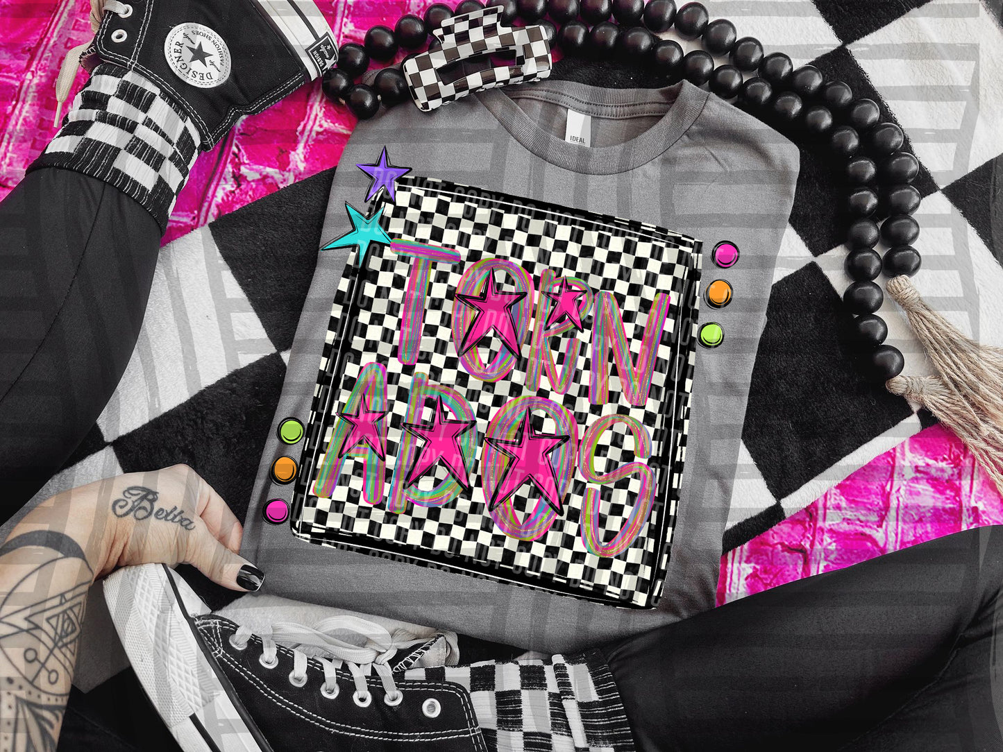 Pink Brushstrokes Preppy - Dropdown + CUSTOM- Digital Download 300DPI PNG FILE