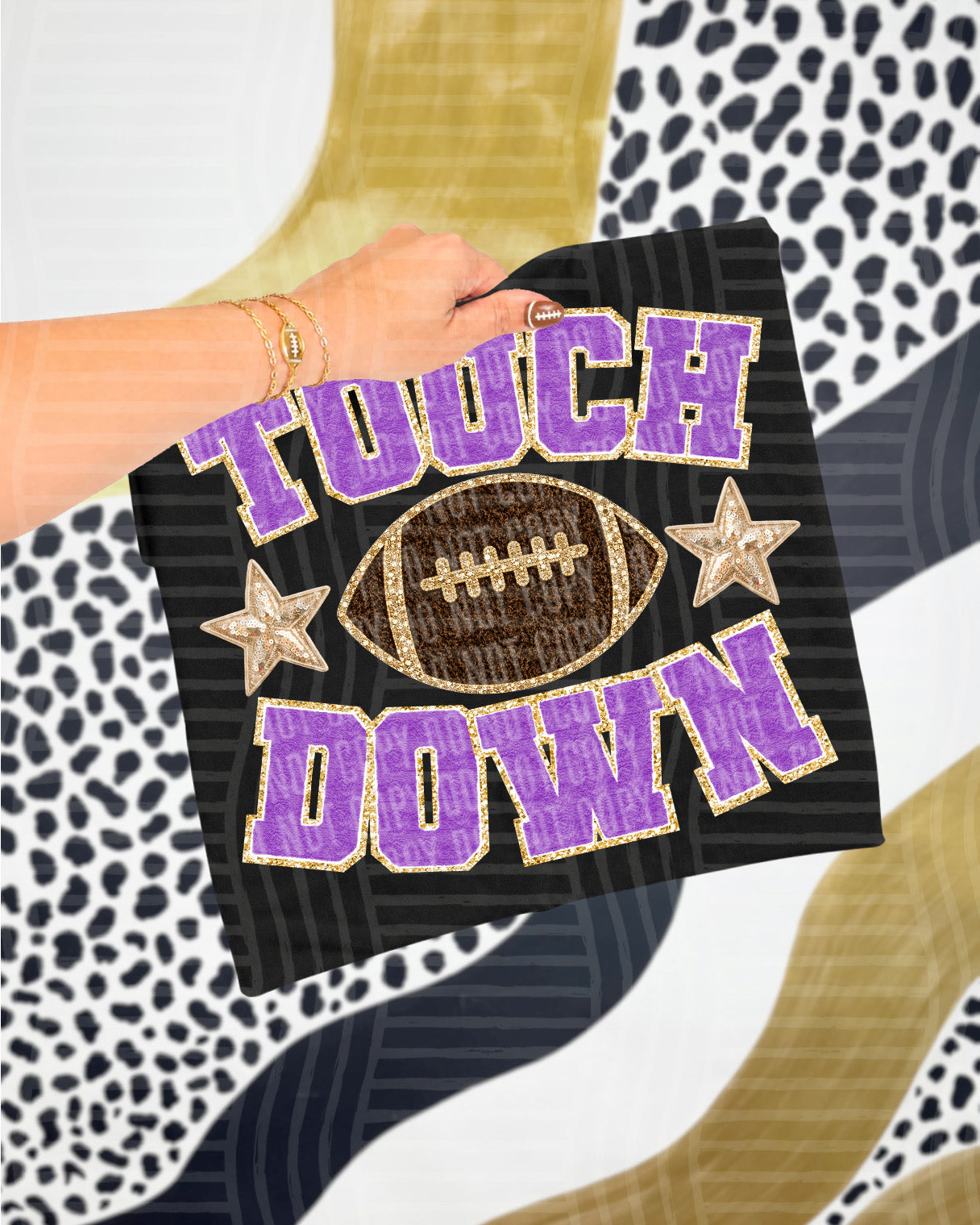 TOUCHDOWN FAUX CHENILLE CC 2608-0006- Digital Download 300 DPI PNG FILE
