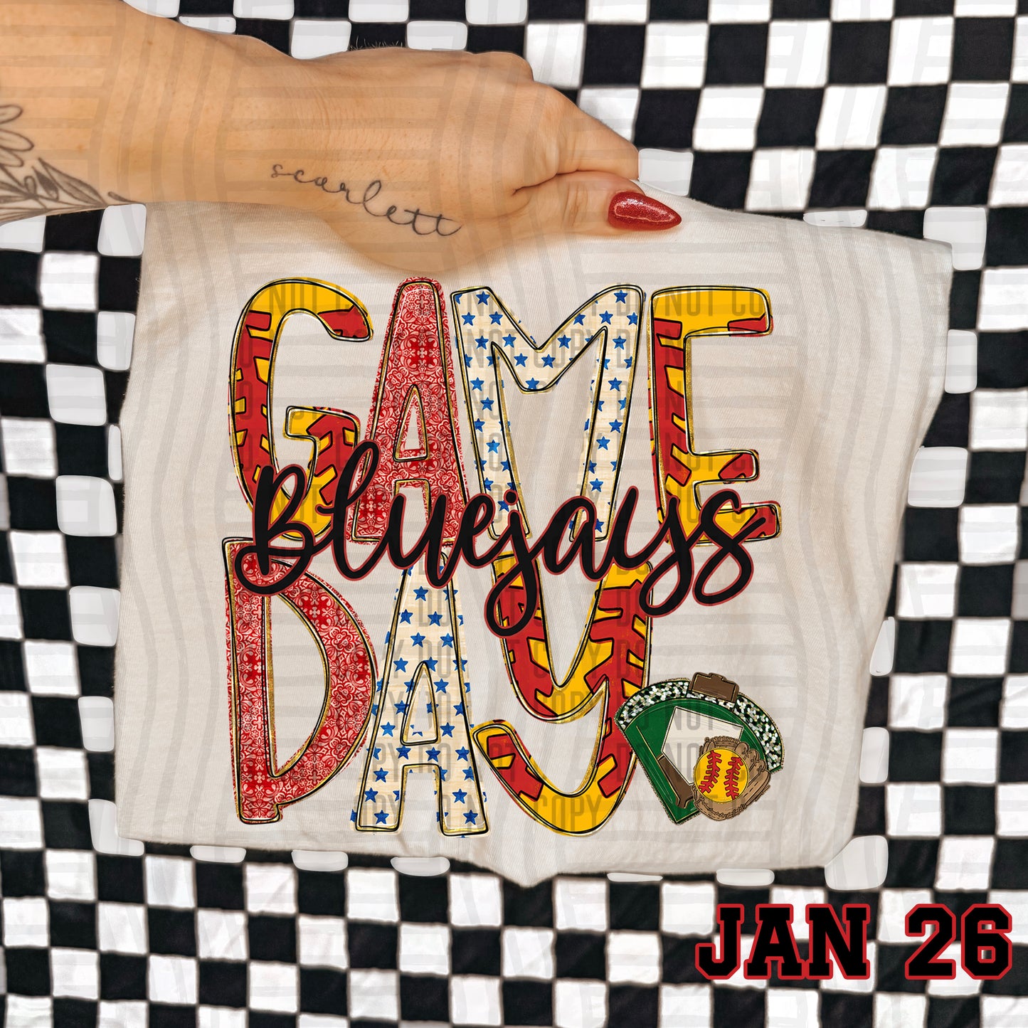 Game Day Softball- Custom + DROPDOWN - 300 DPI digital download