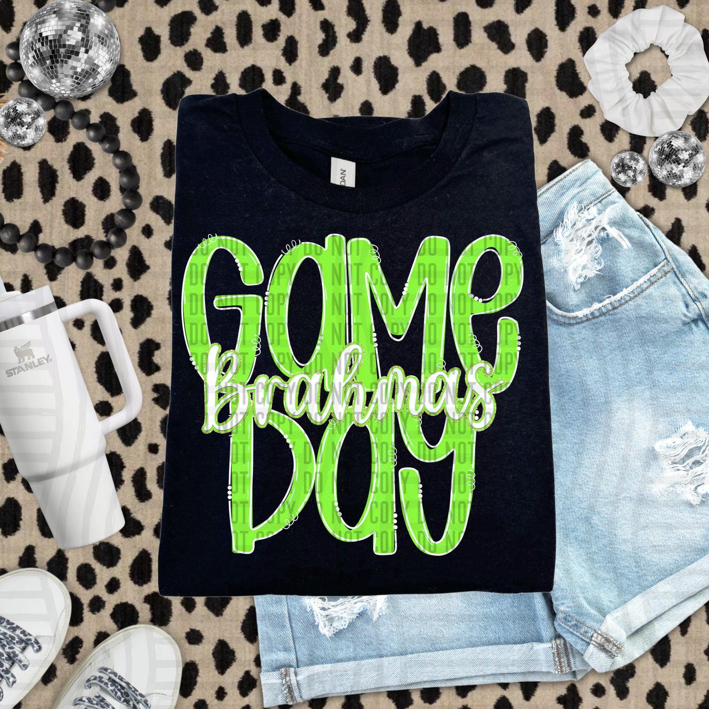 Lime- GAME DAY Doodles - 300 dpi Digital Download