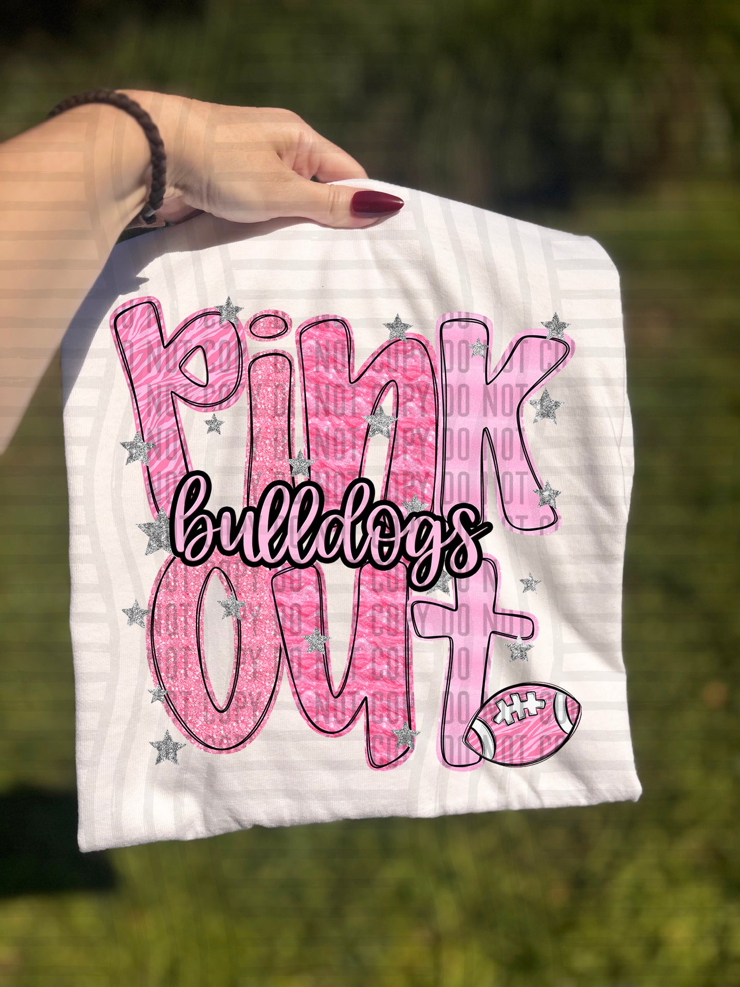 PINK OUT Football + CUSTOM - Dropdown - Digital Download 300DPI PNG FILE