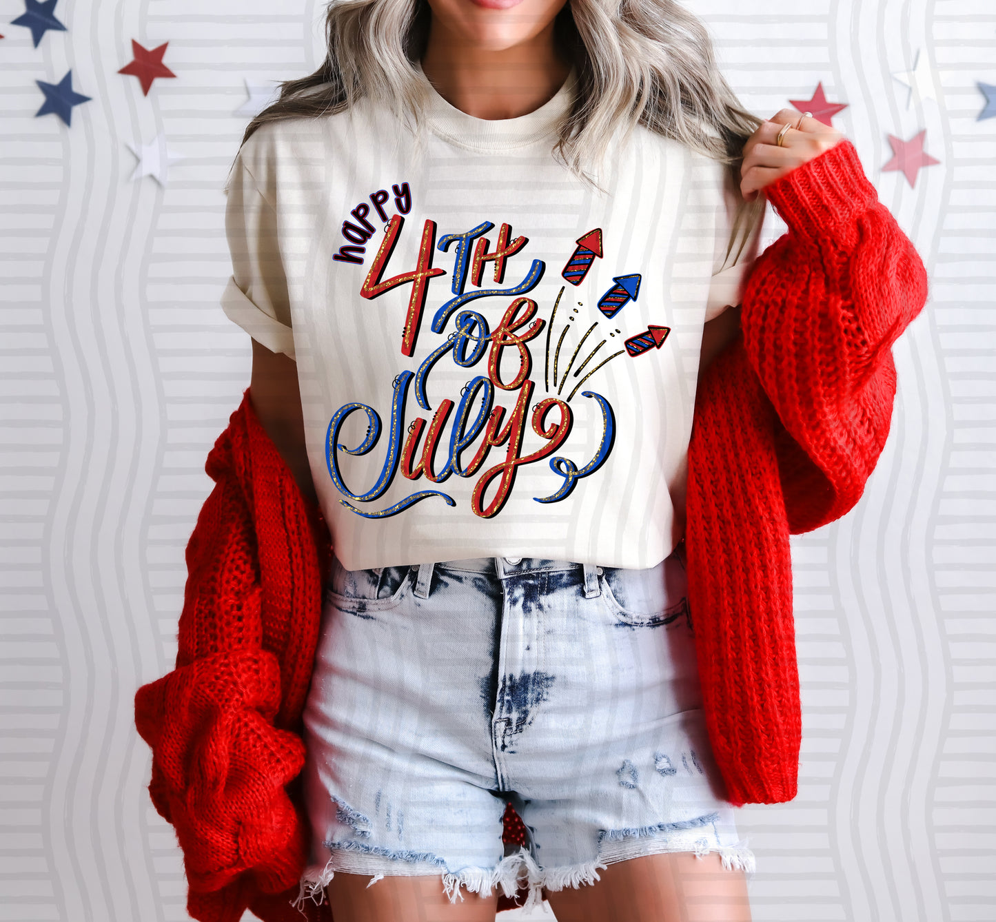 Happy 4th of July - Digital Download 300DPI PNG FILE