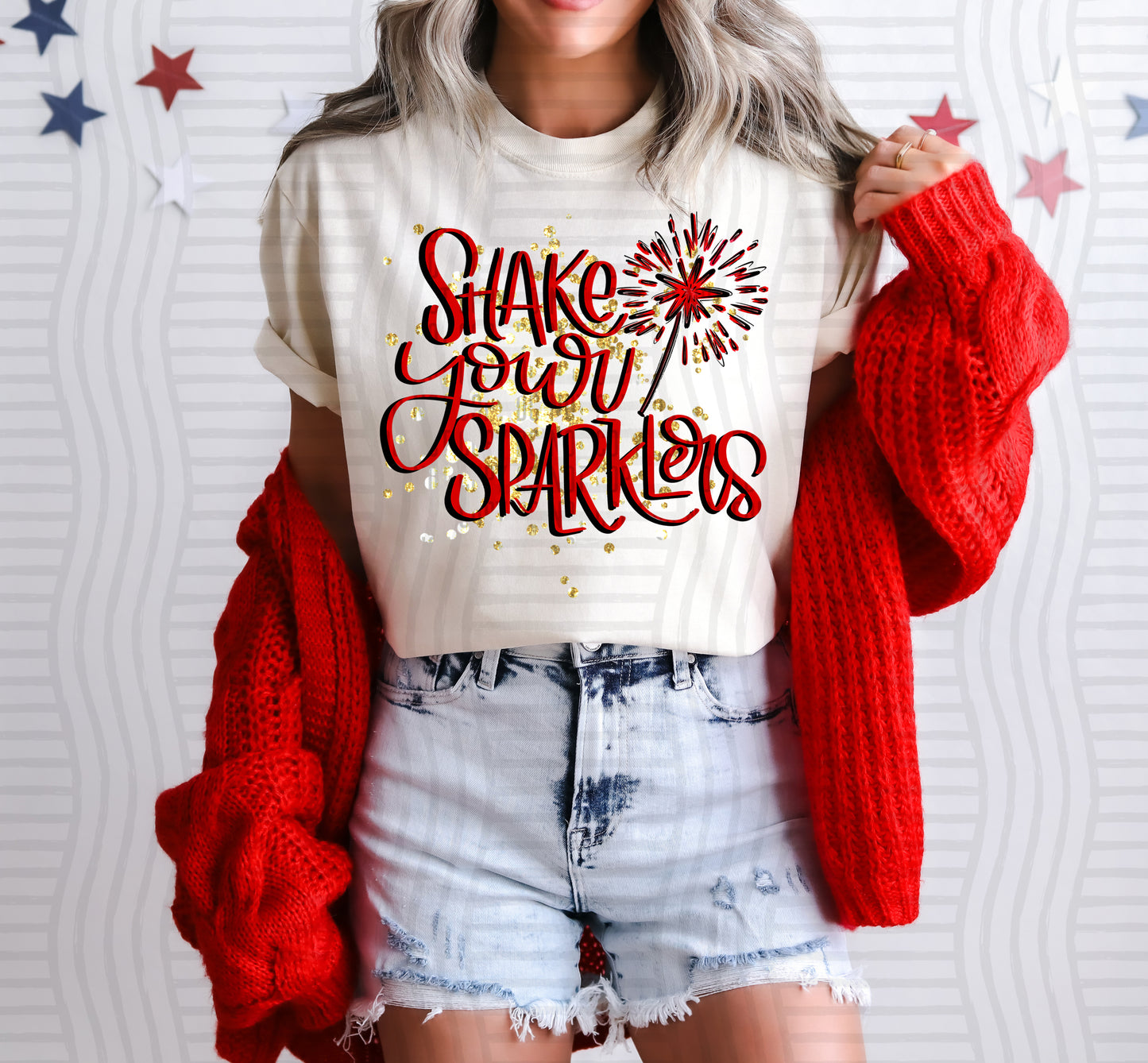 Shake your sparklers (2 versions) -  Digital Download 300DPI PNG FILE