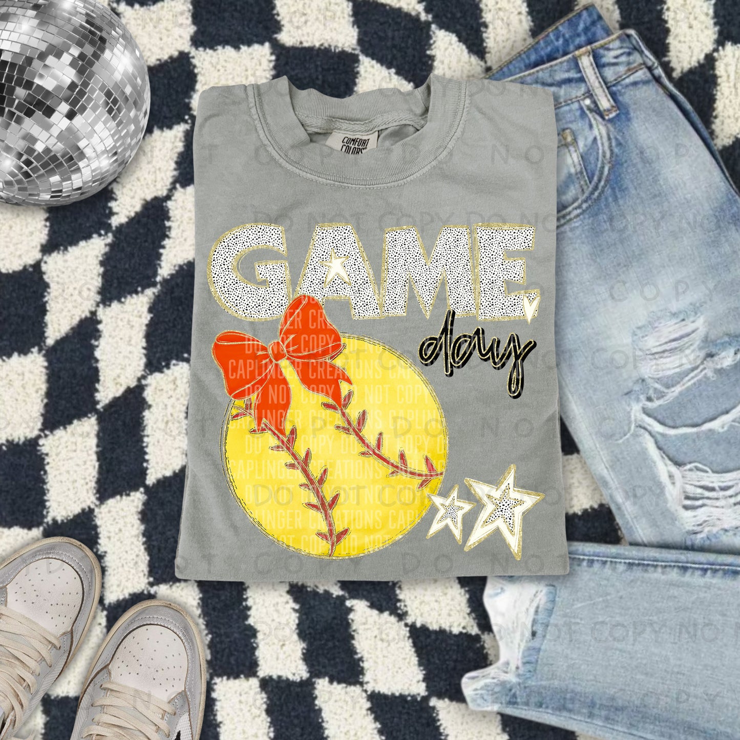 Game day Softball - Color Dropdown Digital Download 300DPI PNG FILE