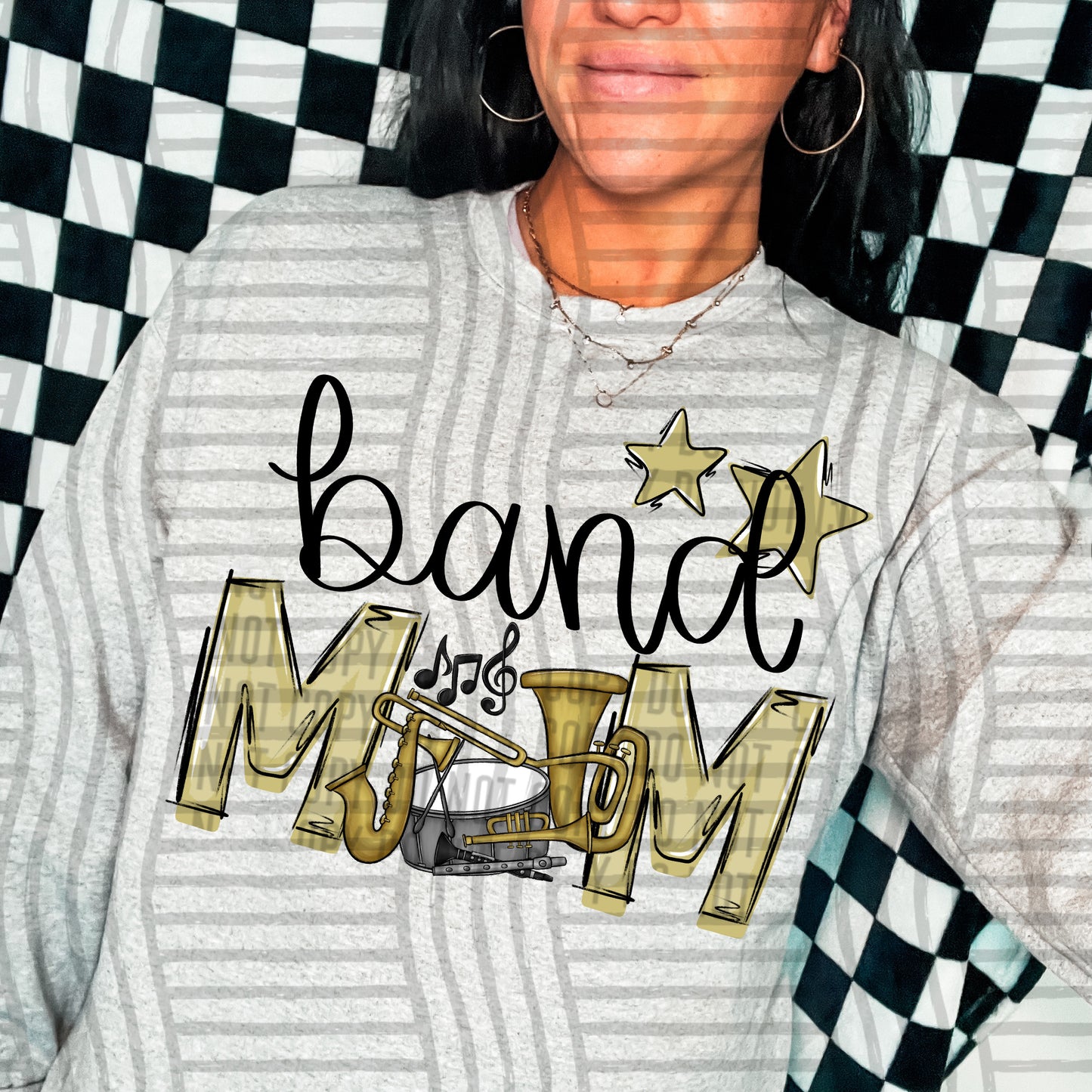Band Mom - Color Dropdown Digital Download 300DPI PNG FILE