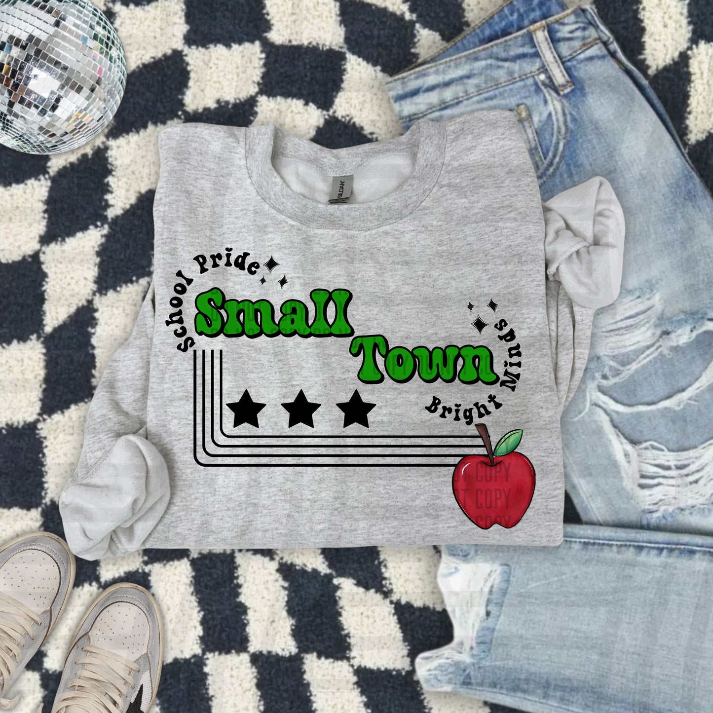 APPLE - Small town - Color Dropdown Digital Download 300DPI PNG FILE