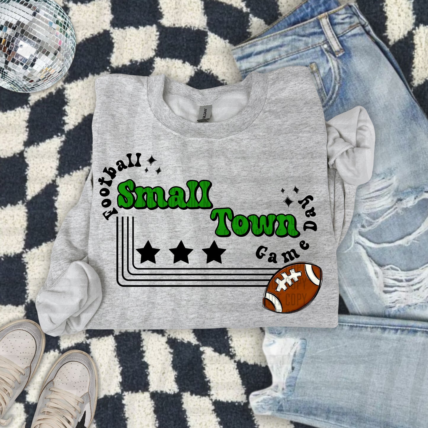 FOOTBALL - Small town - Color Dropdown Digital Download 300DPI PNG FILE