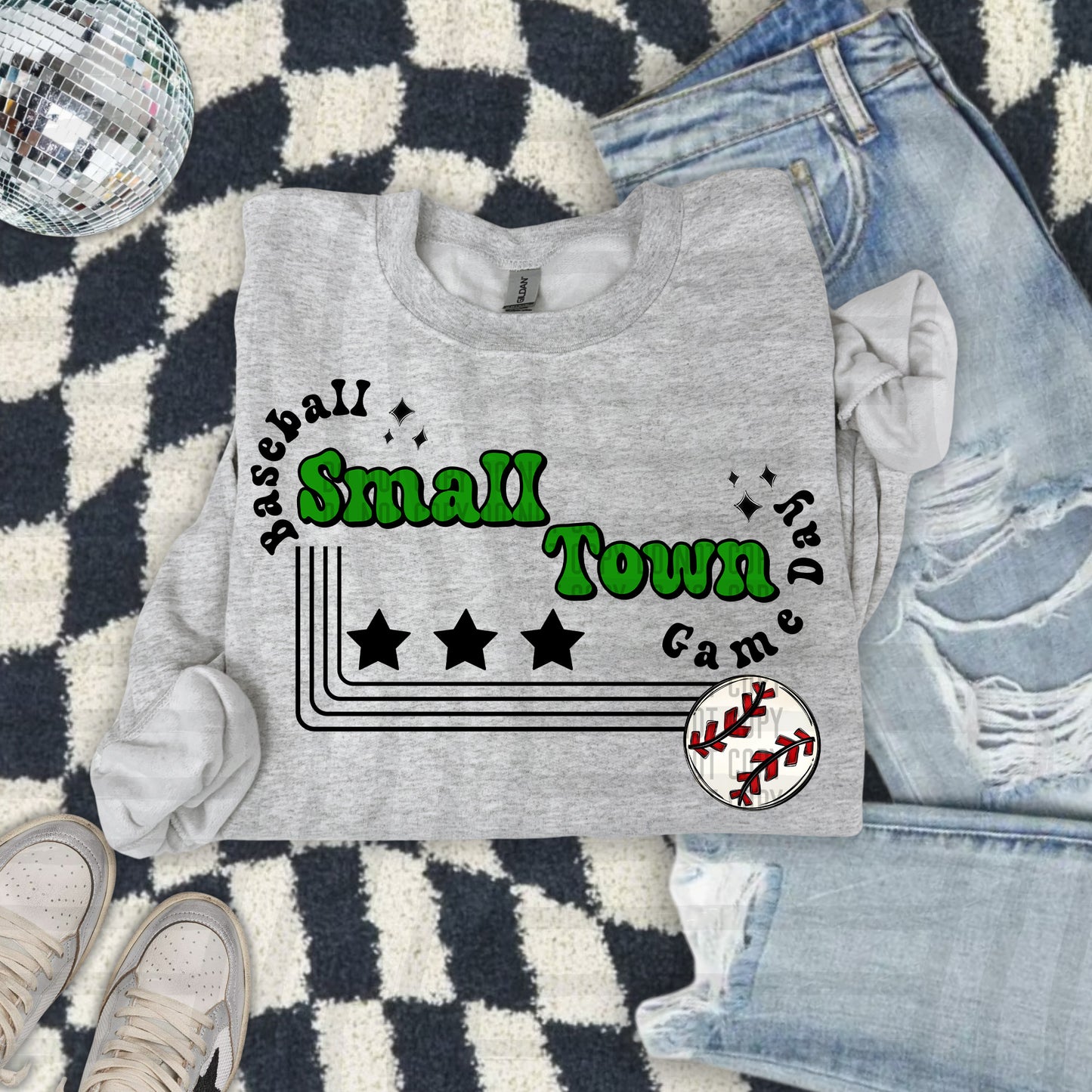 TEE BALL - Small town - Color Dropdown Digital Download 300DPI PNG FILE