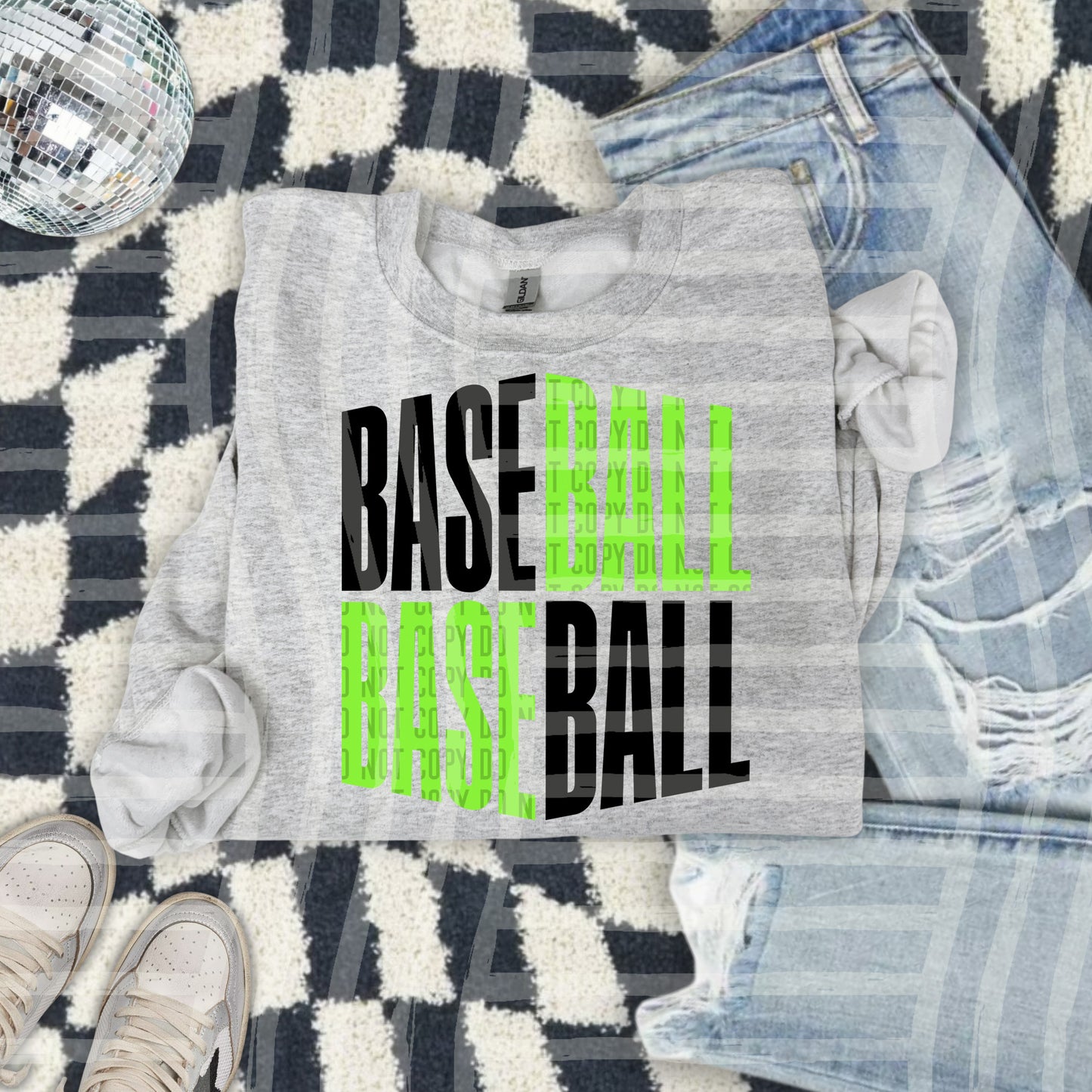 BASEBALL word art -Color Dropdown Digital Download 300DPI PNG FILE