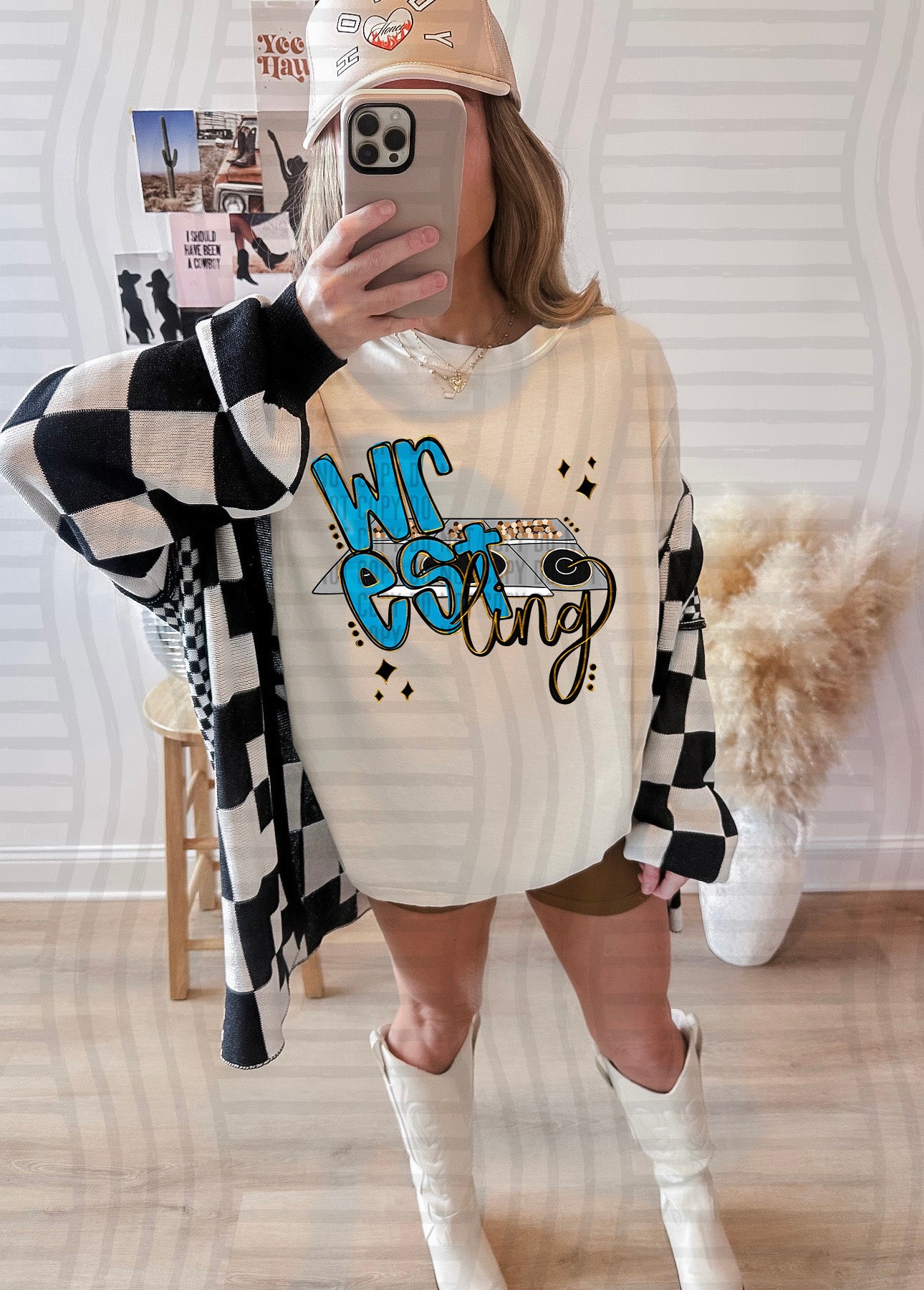 WRESTLING mat- Color Dropdown Digital Download 300DPI PNG FILE