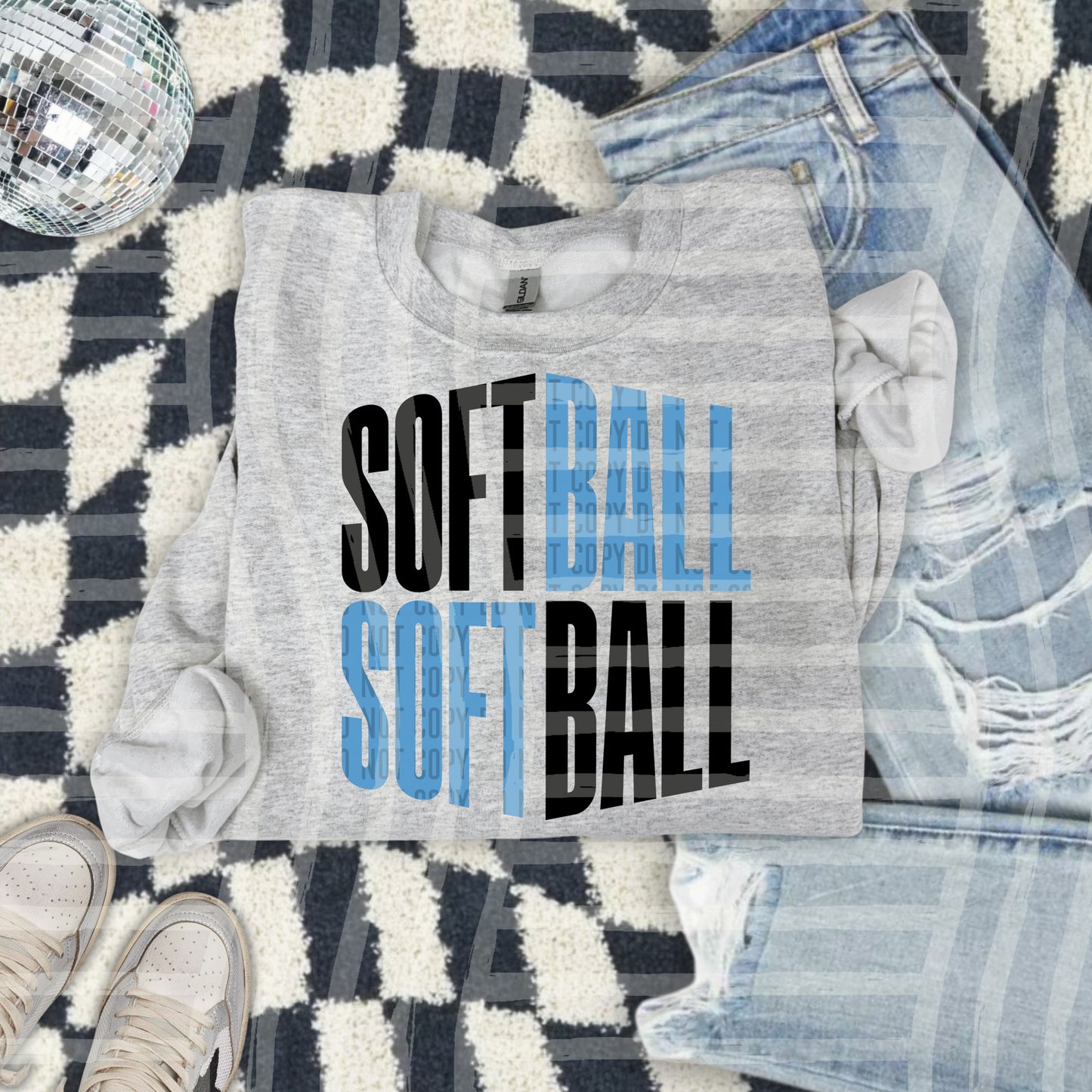 SOFTBALL word art - Color Dropdown Digital Download 300DPI PNG FILE