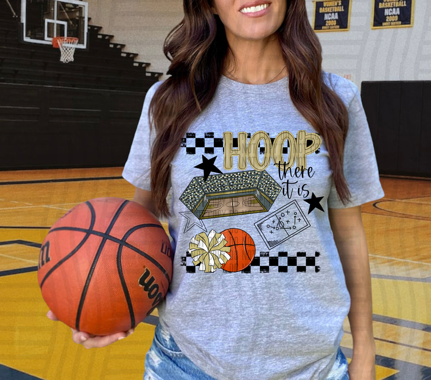 Hoop there it is - Basketball - Color Dropdown Digital Download 300DPI PNG FILE