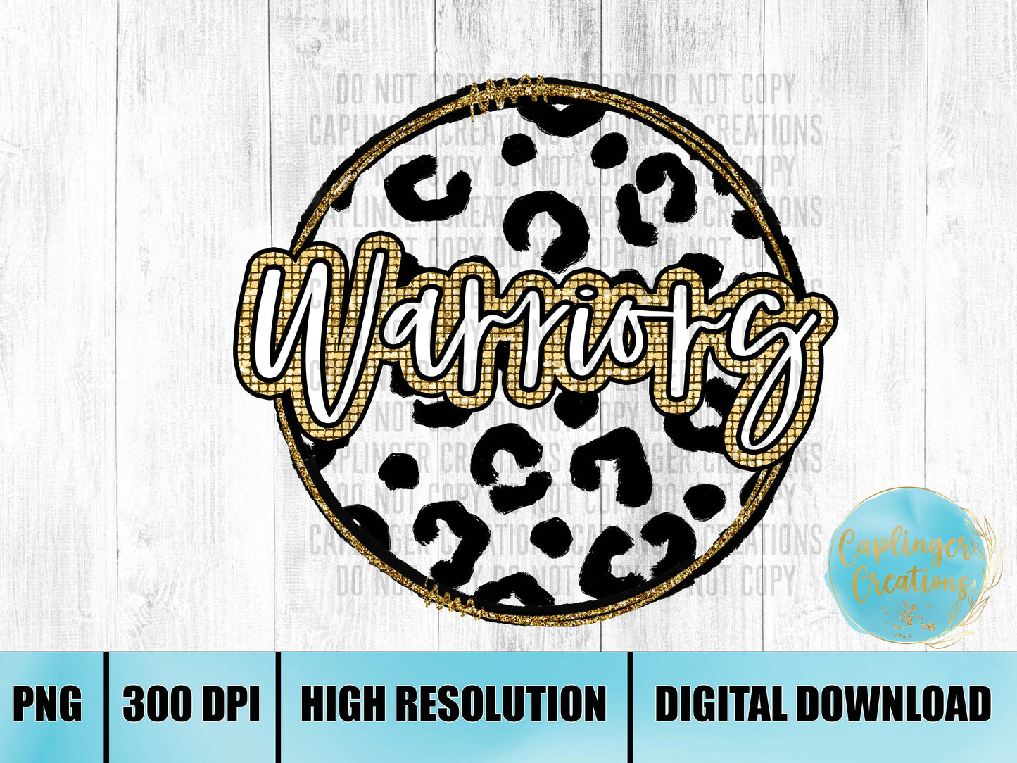 Warriors Animal Print - Digital download 300DPI PNG FILE