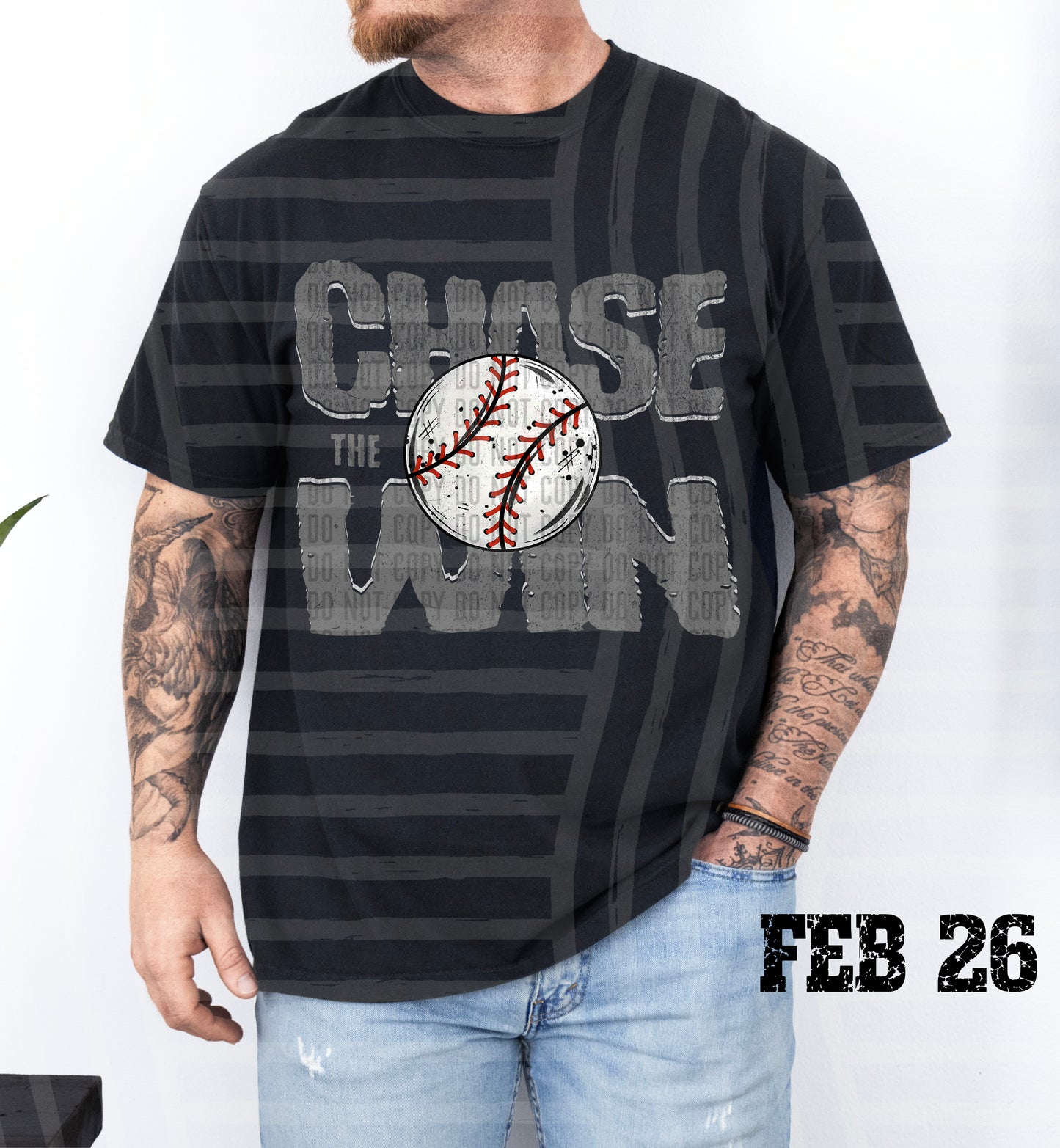 Chase the Win BASEBALL - Color Dropdown Digital Download 300DPI PNG FILE