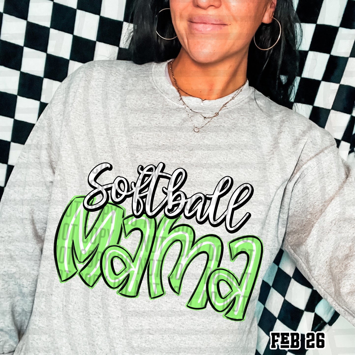 Softball Mama - Color Dropdown Digital Download 300DPI PNG FILE