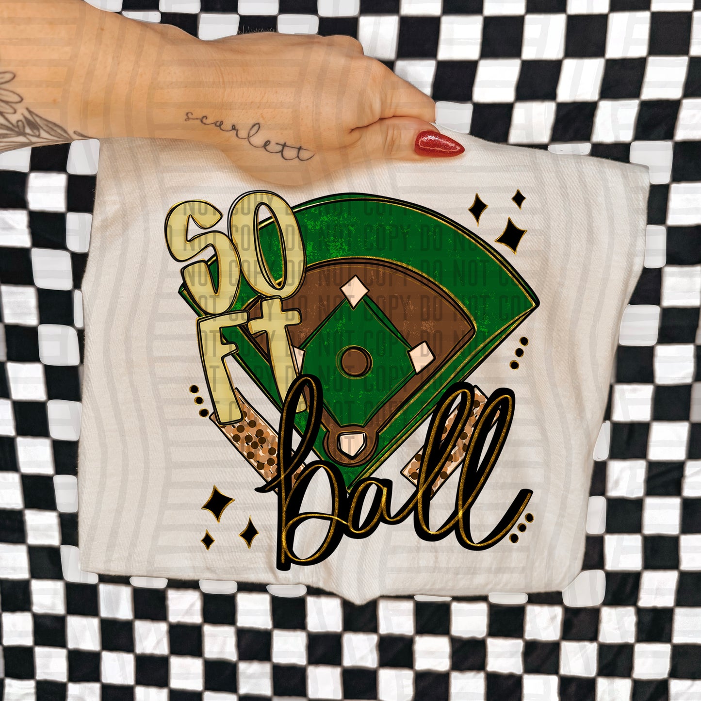 SOFTBALL Field - Color Dropdown Digital Download 300DPI PNG FILE