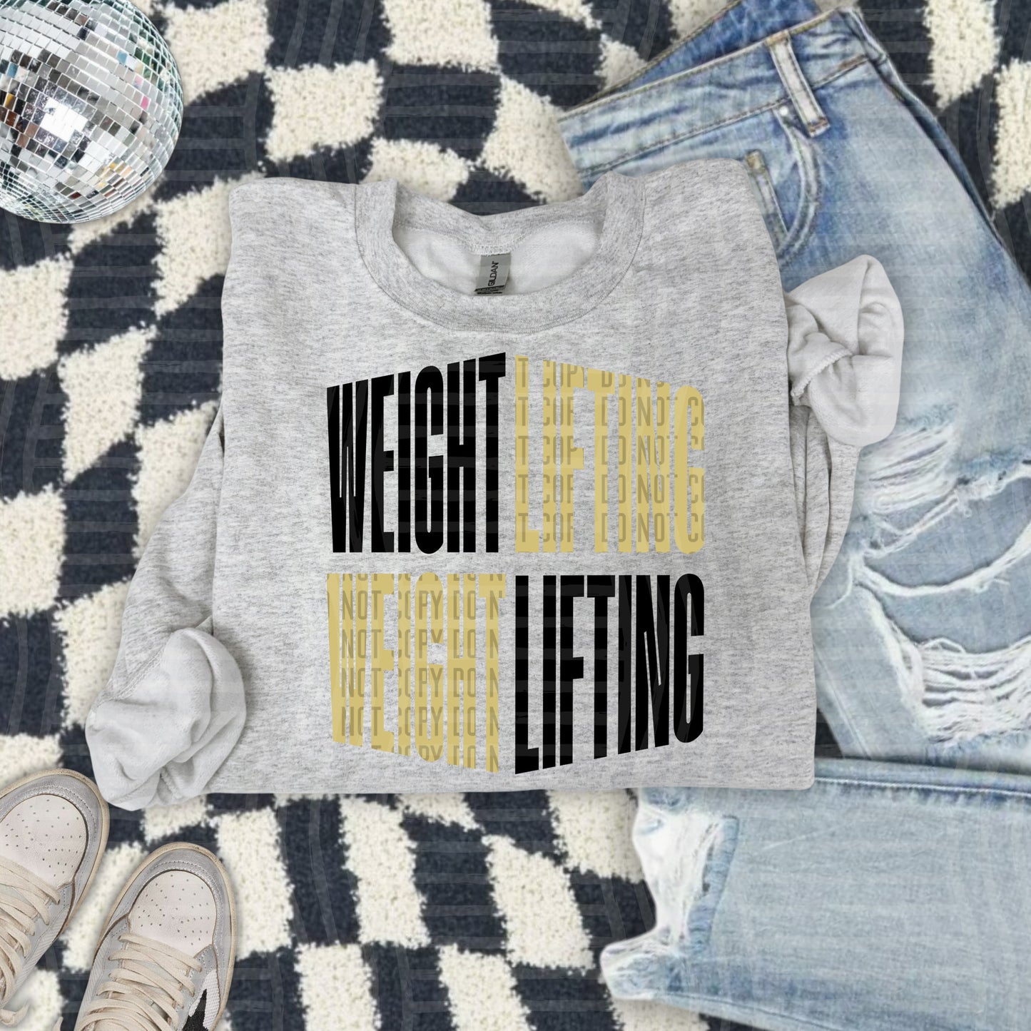 WEIGHT LIFTING word art - Color Dropdown Digital Download 300DPI PNG FILE