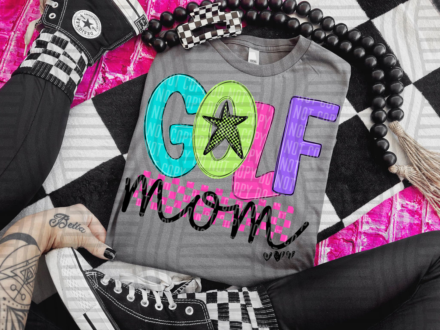 Checkmate Starburst Sports mom - DROPDOWN - 300 DPI digital download