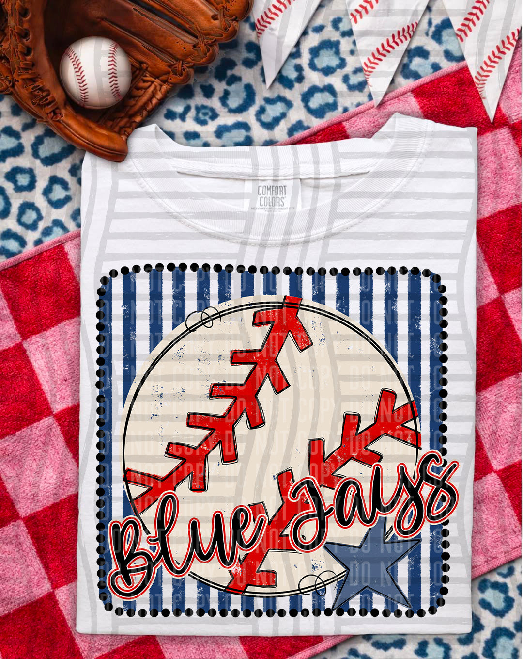 Baseball RWB Framed  Script Text-  Custom + DROPDOWN - 300 DPI digital download