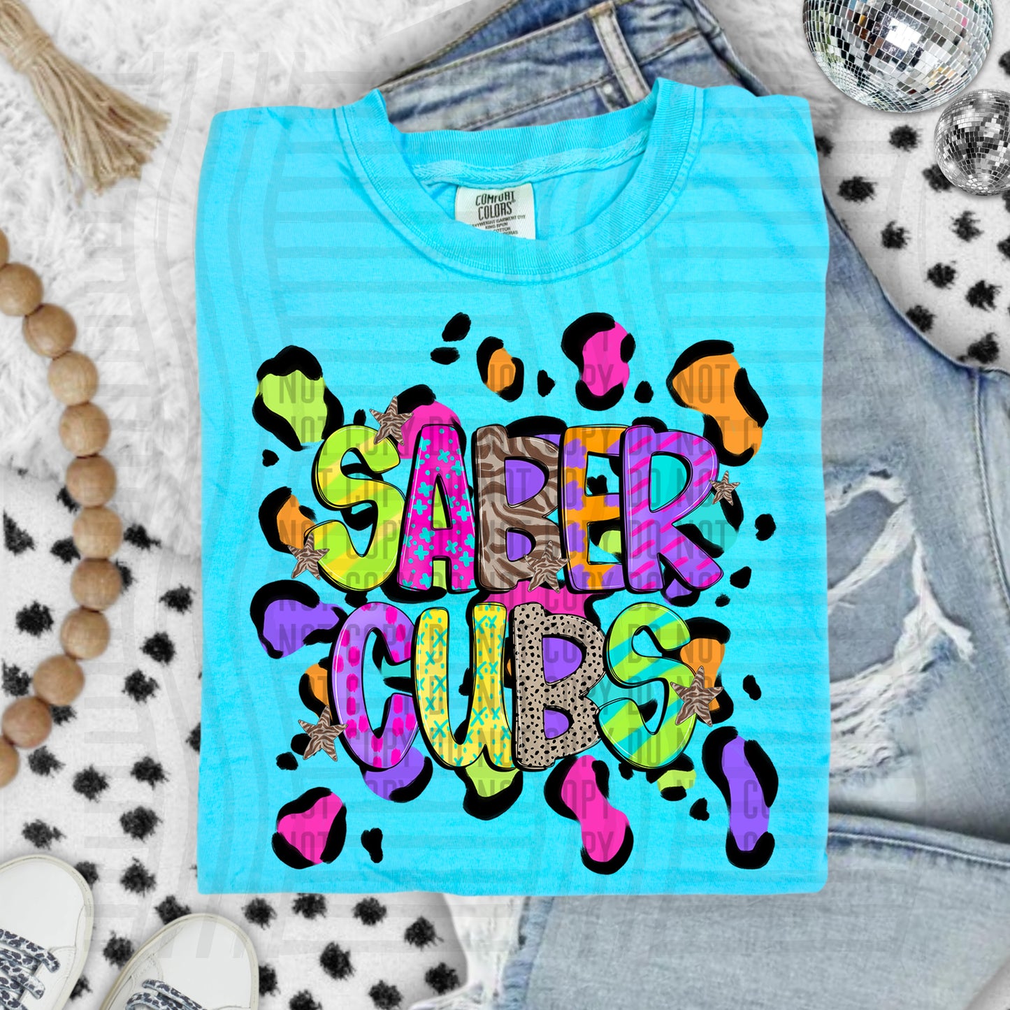 Funky Mix-Up Leopard Spot Mascots - Custom + Dropdown - 300 dpi Digital Download