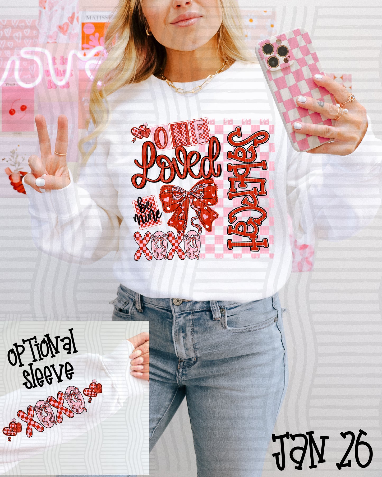 One Loved MASCOT (SINGULAR) + OPTIONAL SLEEVES - Custom + DROPDOWN - 300 DPI digital download