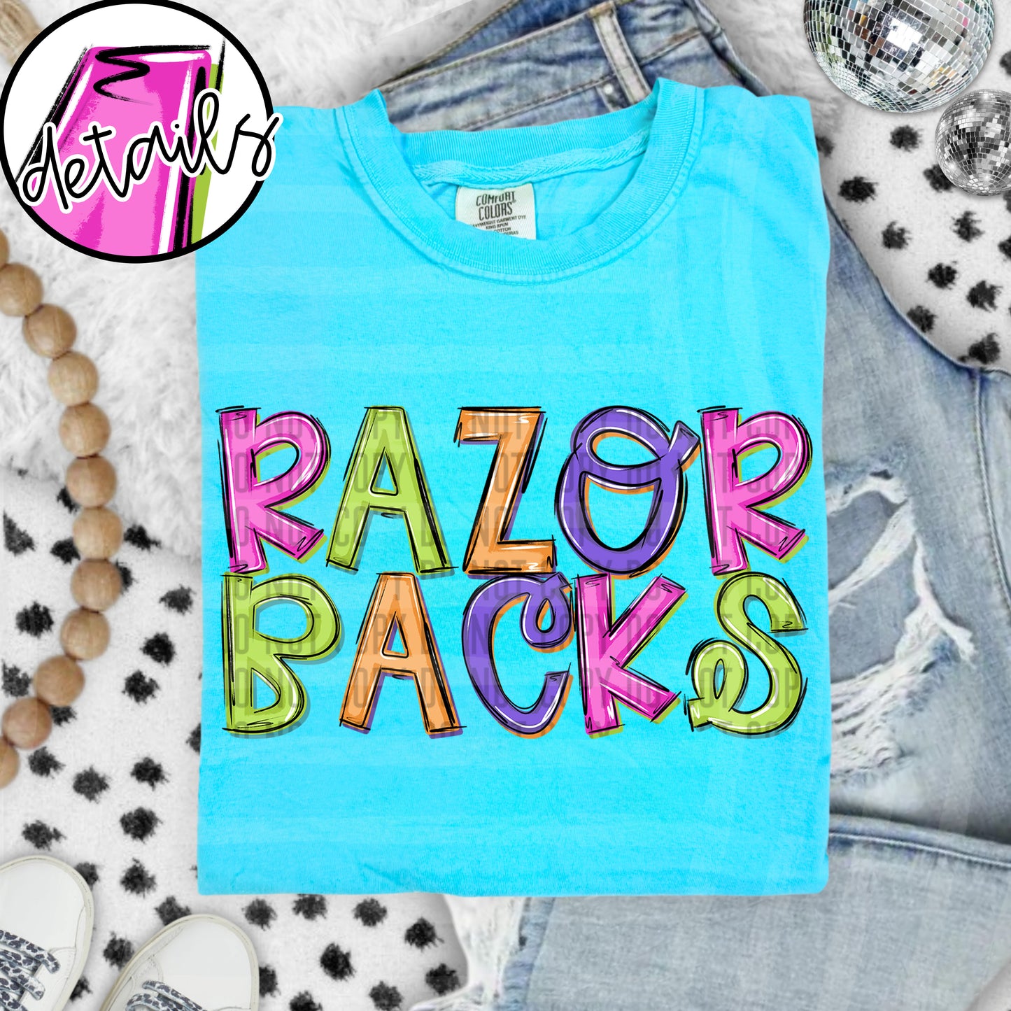 Neon Barbie Stacked - Custom + DROPDOWN - 300 DPI digital download