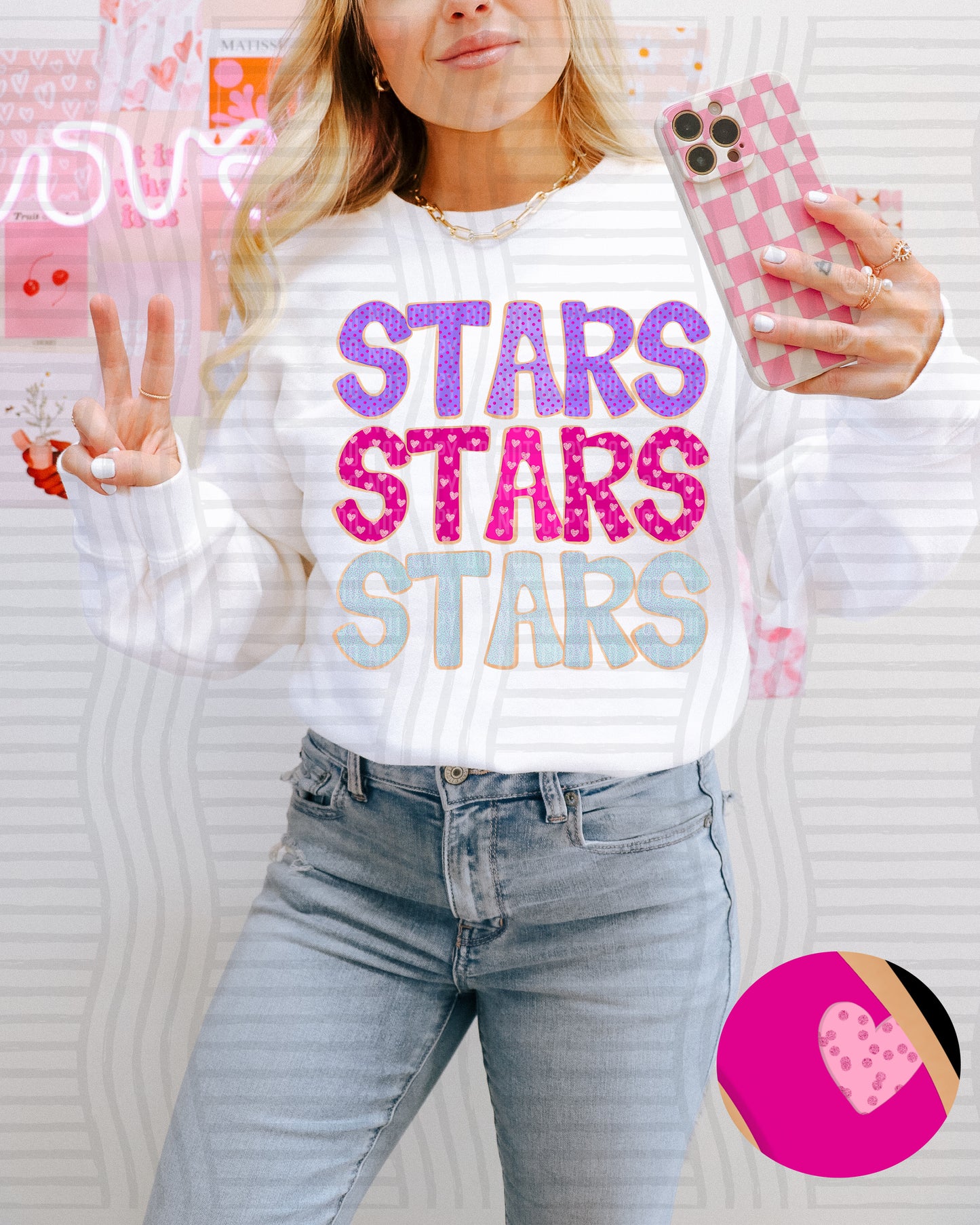 Sugar Cookie Stacked - Custom + Dropdown - 300 dpi Digital Download