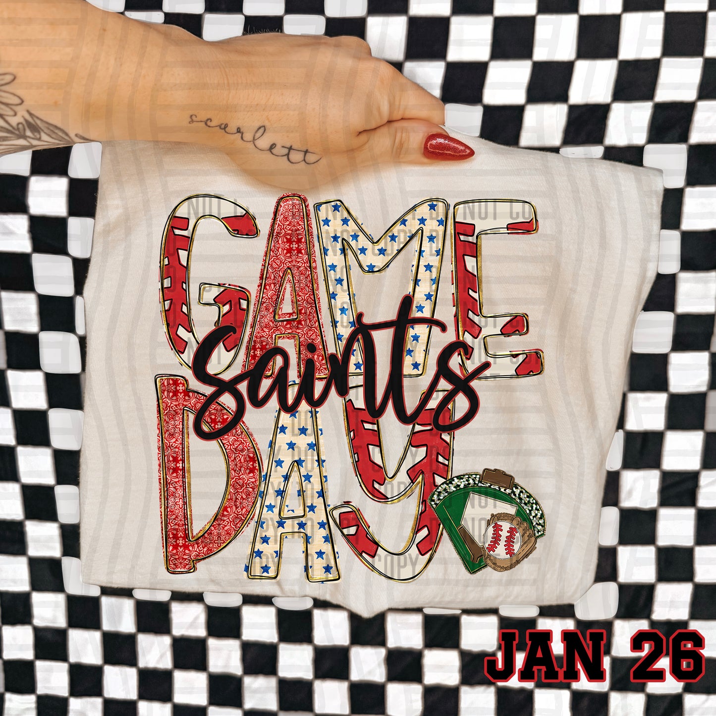 Game Day BASEBALL- Custom + DROPDOWN - 300 DPI digital download