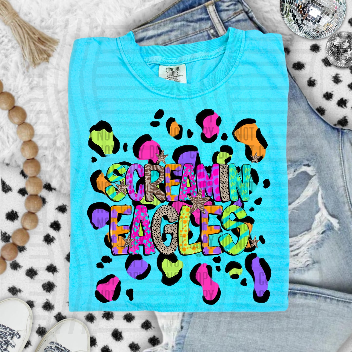 Funky Mix-Up Leopard Spot Mascots - Custom + Dropdown - 300 dpi Digital Download