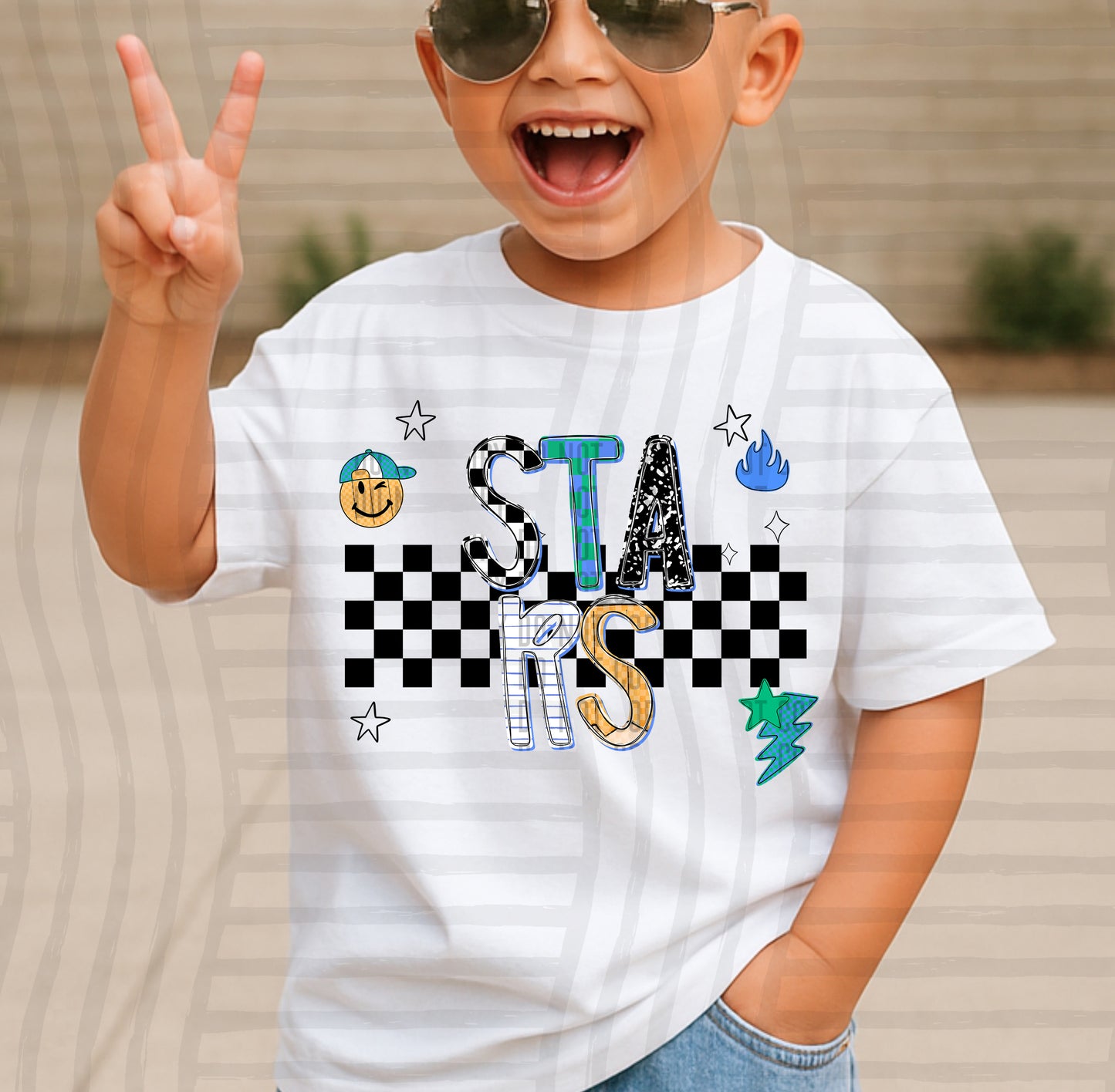 Blue Checks School MASCOTS - Custom + DROPDOWN - 300 DPI digital download