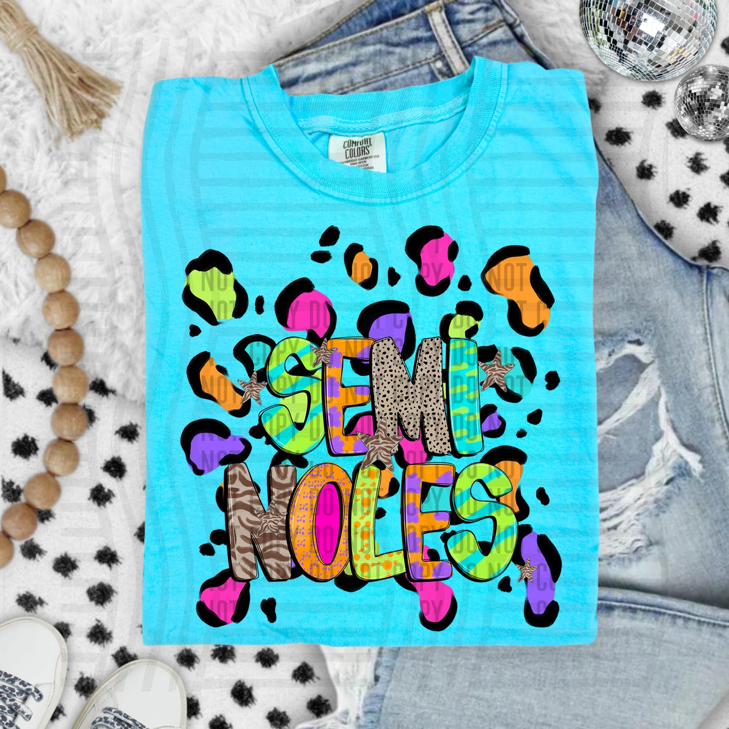 Funky Mix-Up Leopard Spot Mascots - Custom + Dropdown - 300 dpi Digital Download