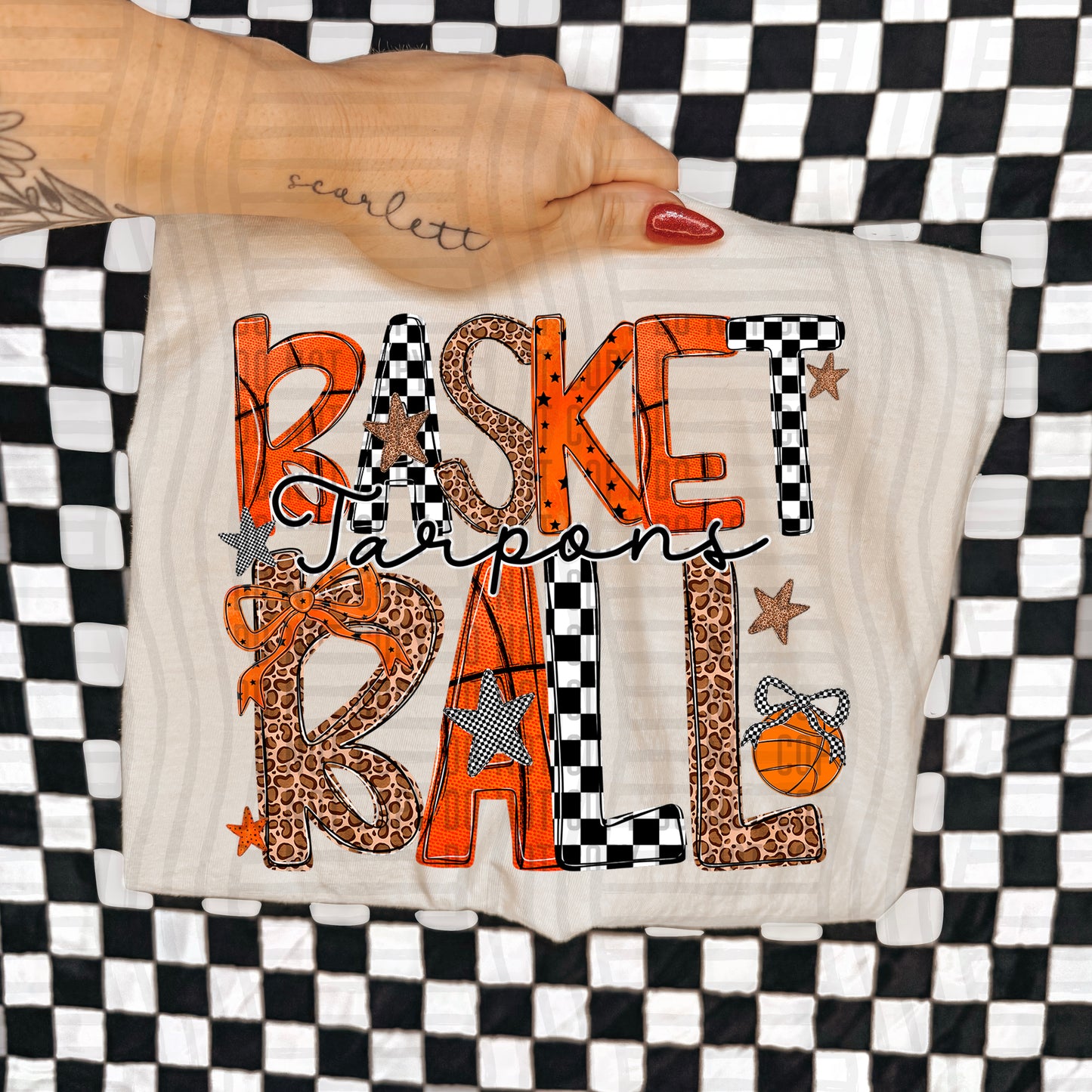 Basketball Mascots +optional POCKET Custom + Dropdown  - 300 dpi Digital Download