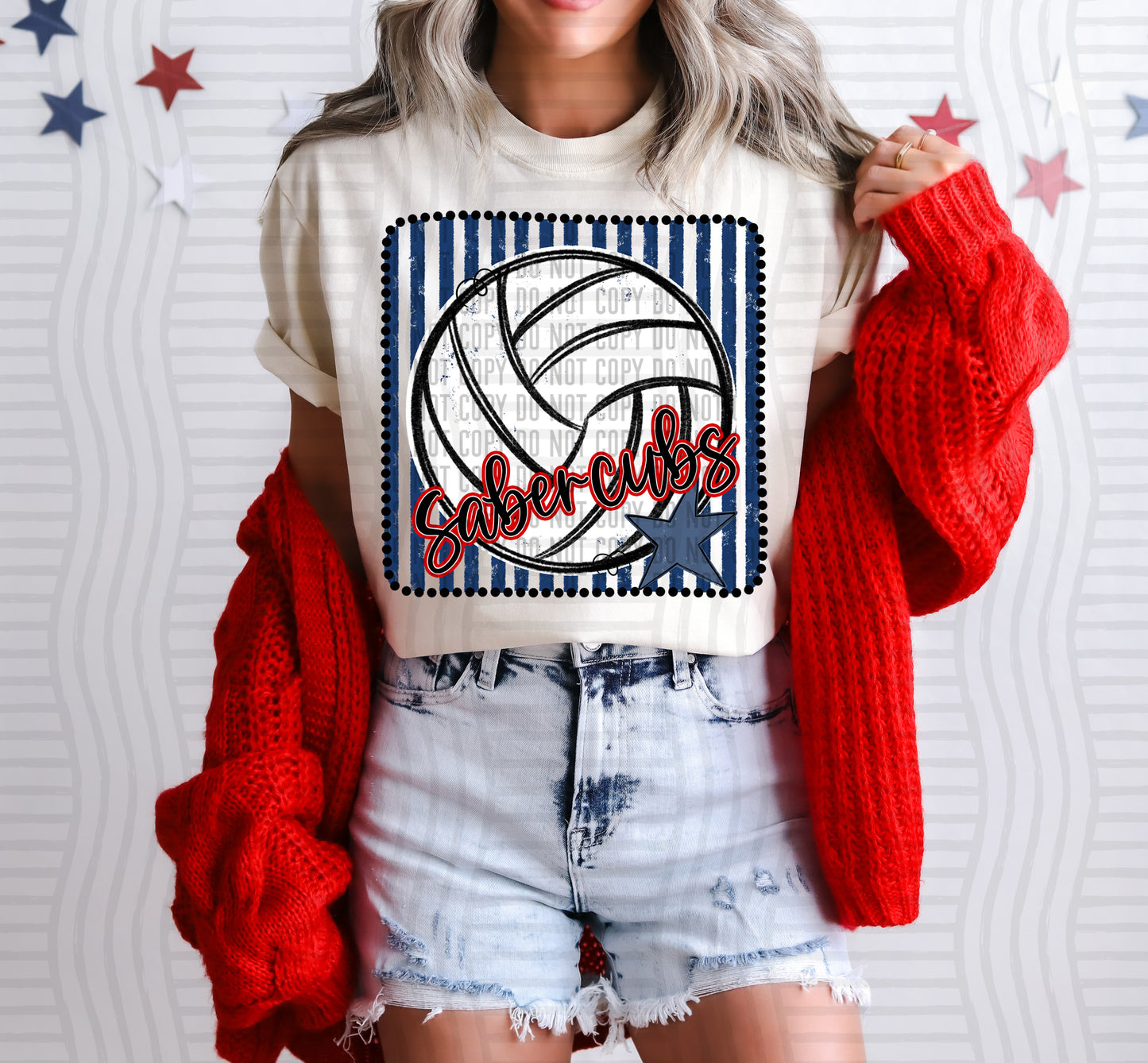 Volleyball RWB Framed -  Custom + DROPDOWN - 300 DPI digital download