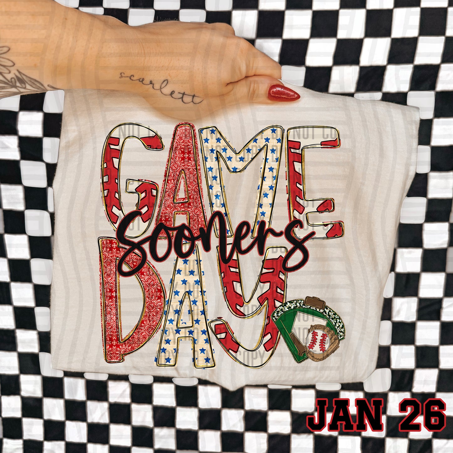 Game Day BASEBALL- Custom + DROPDOWN - 300 DPI digital download
