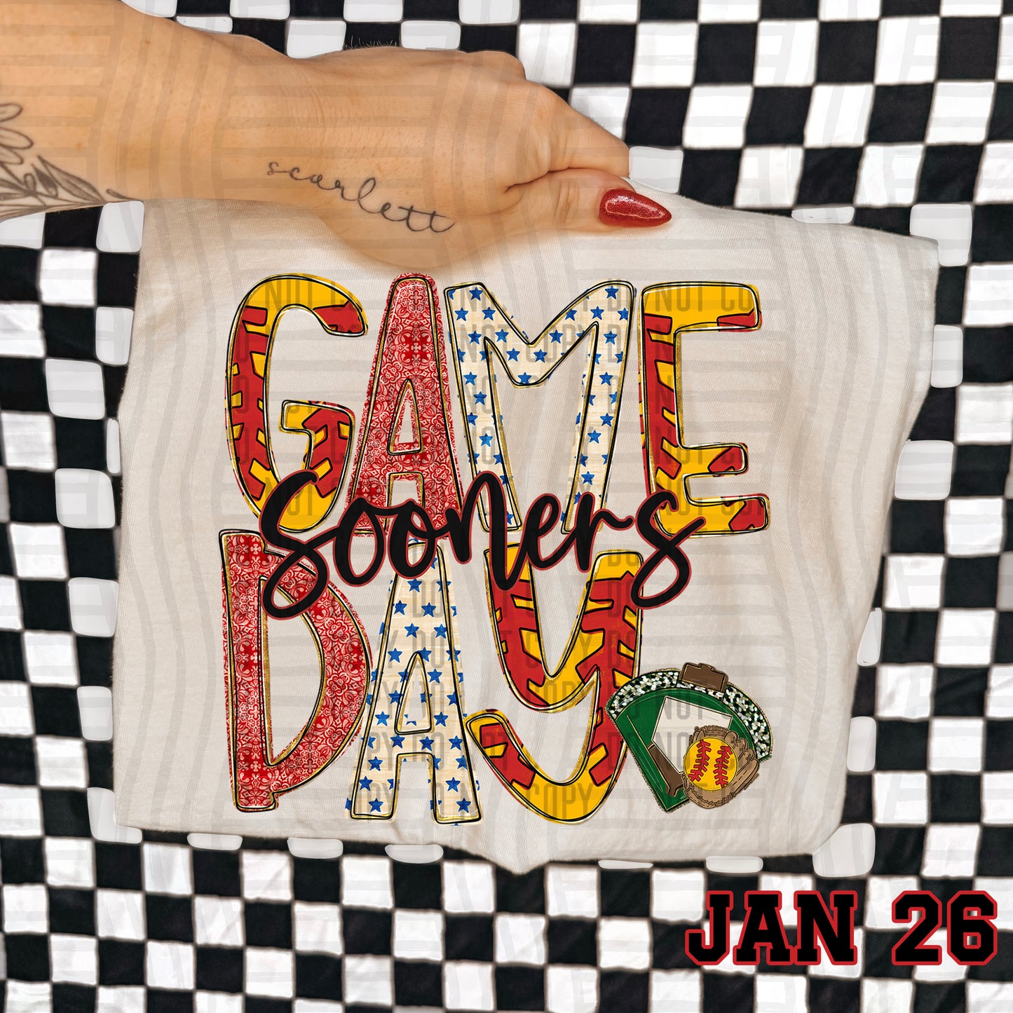 Game Day Softball- Custom + DROPDOWN - 300 DPI digital download