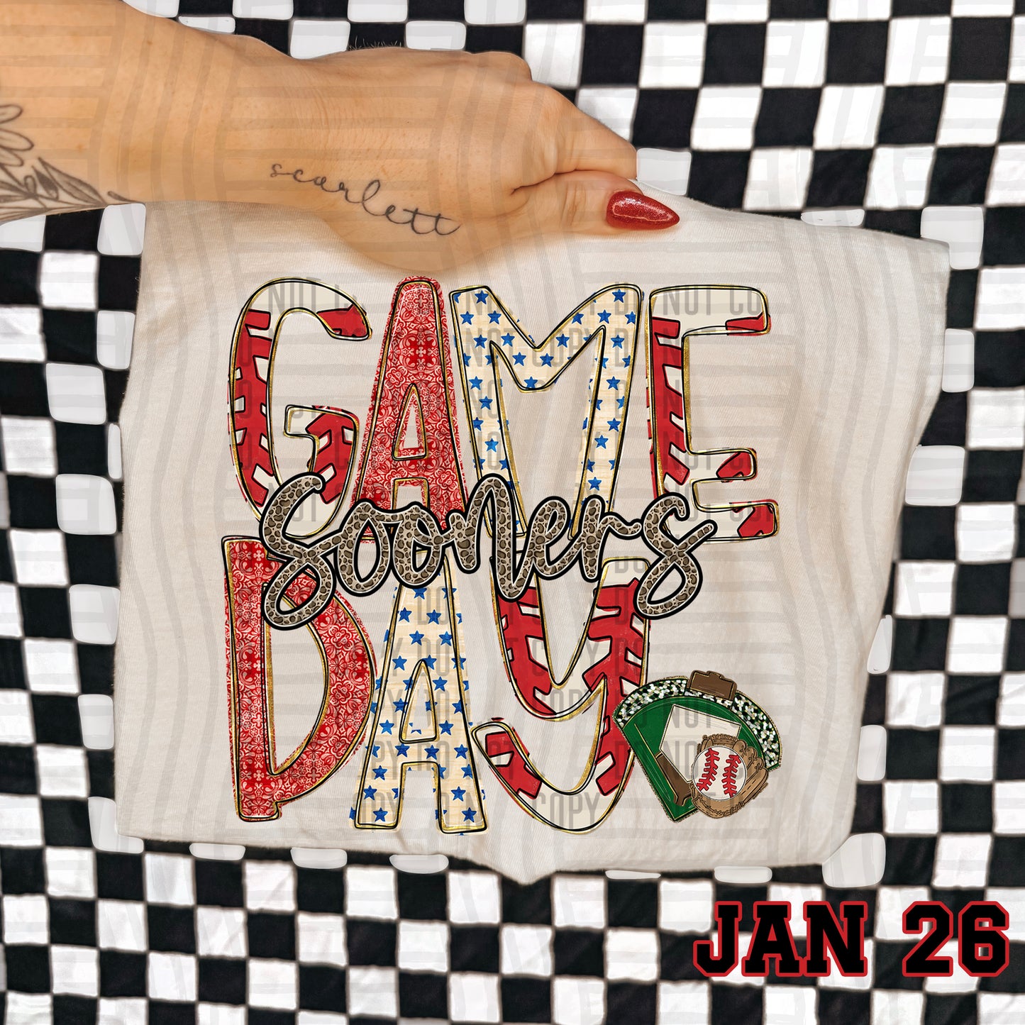 Game Day Baseball LEOPARD PRINT CENTER - Custom + DROPDOWN - 300 DPI digital download